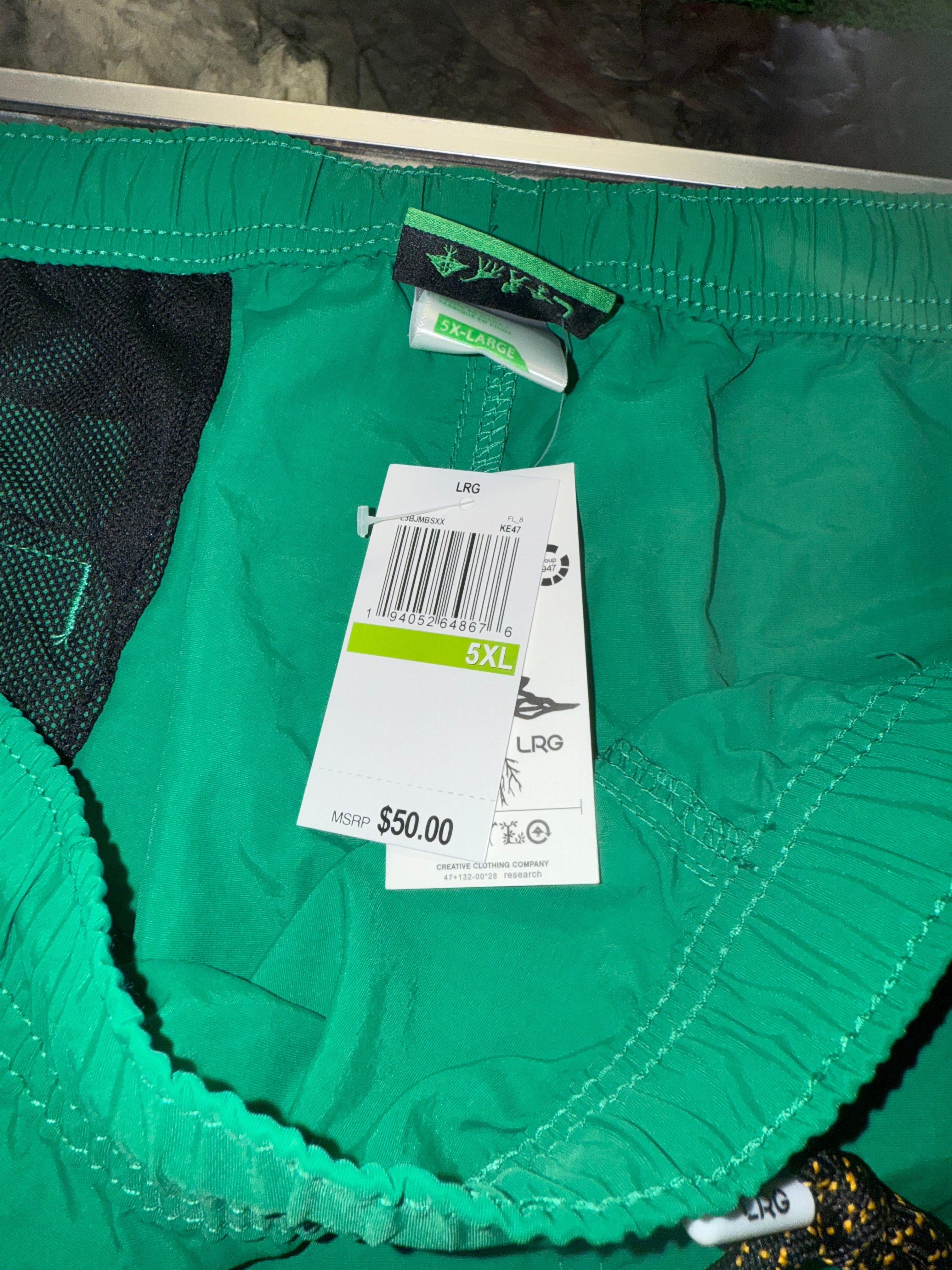 5XL LRG Shorts Green NEW