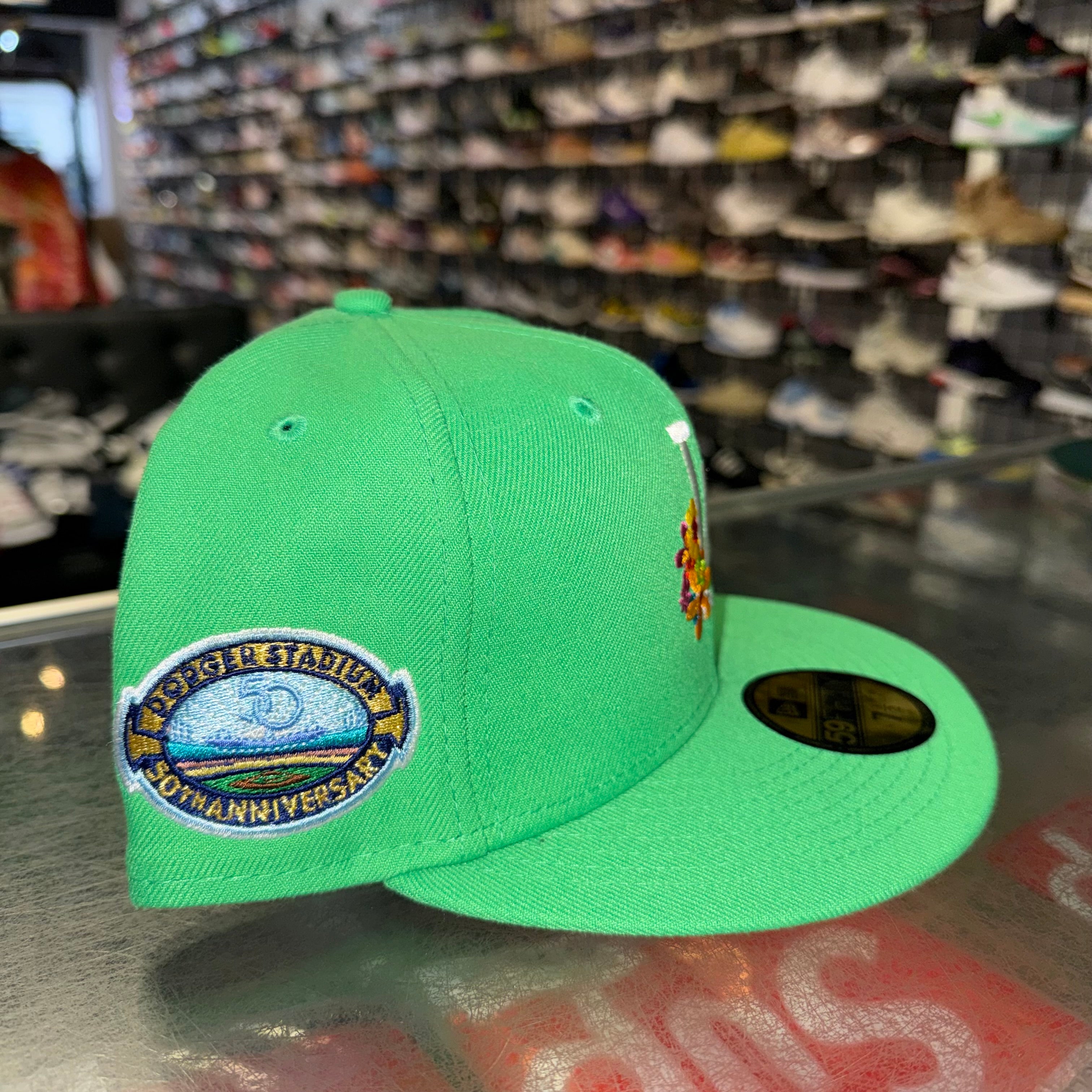 Size 7 1/2 New Era Fitted Hat “Dodgers Green” Brand New