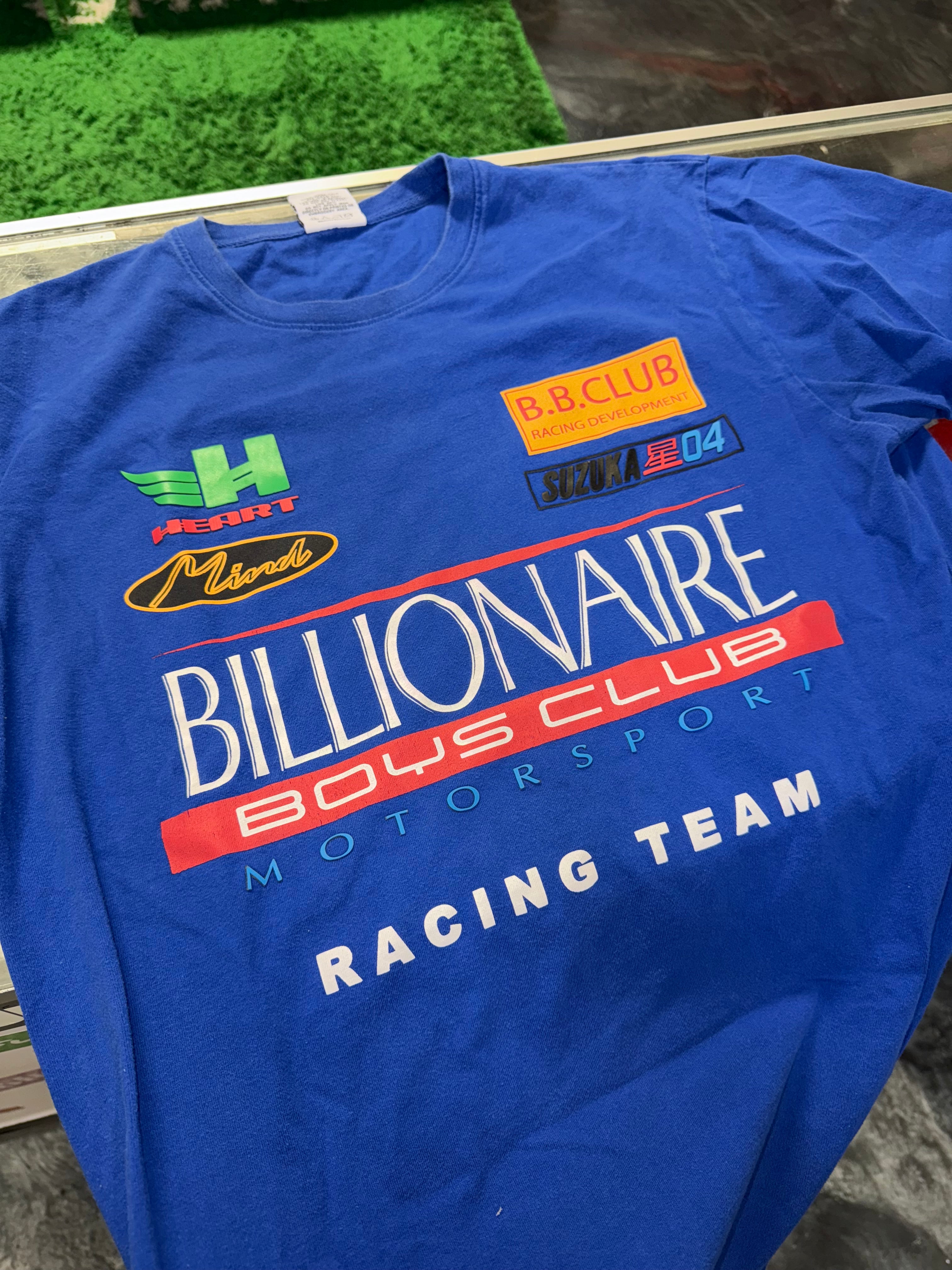 Size L Billionaire Boys Club Racing Tee “Blue”