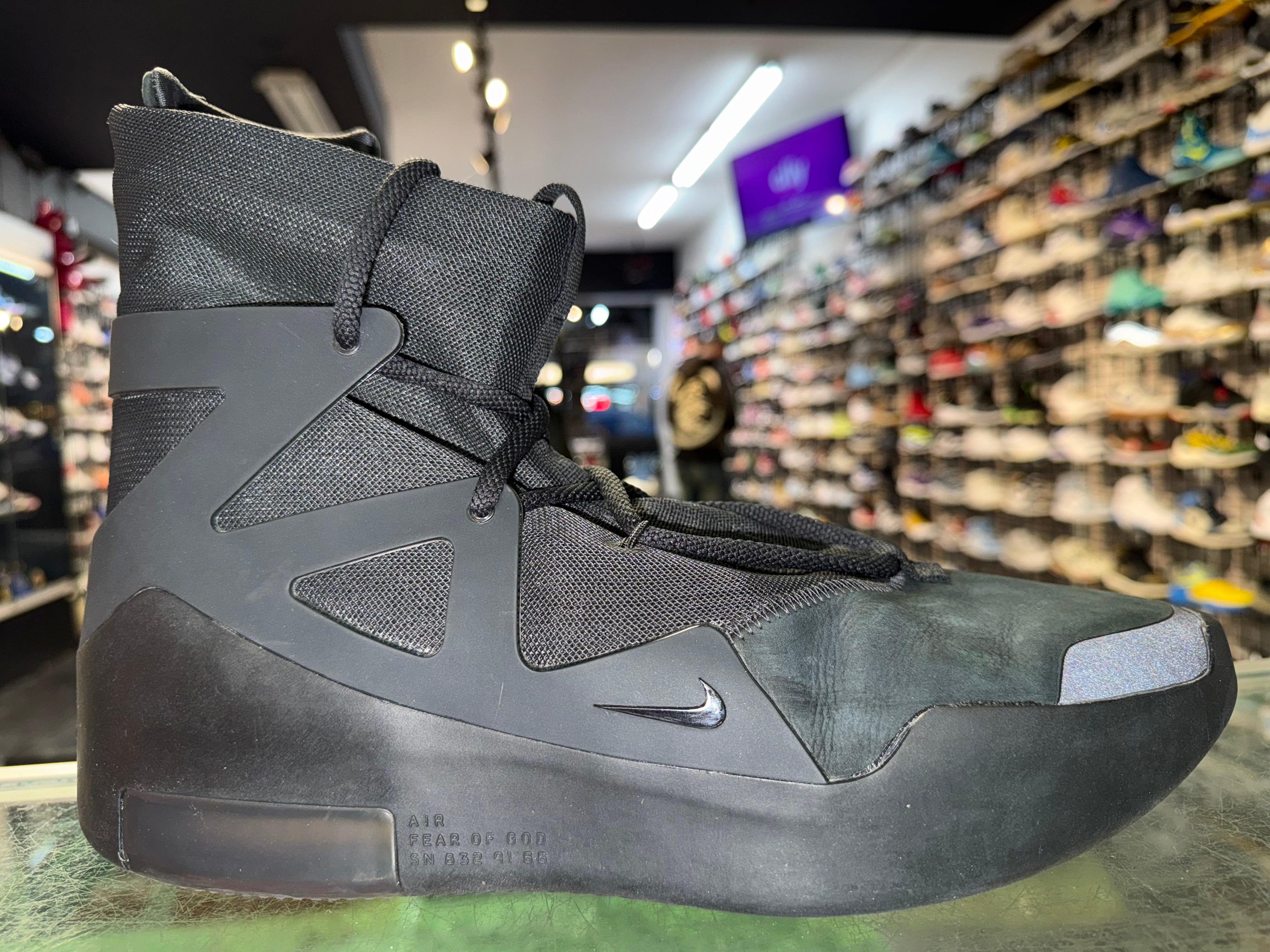 Size 11 Air Fear of God 1 "Triple Black"