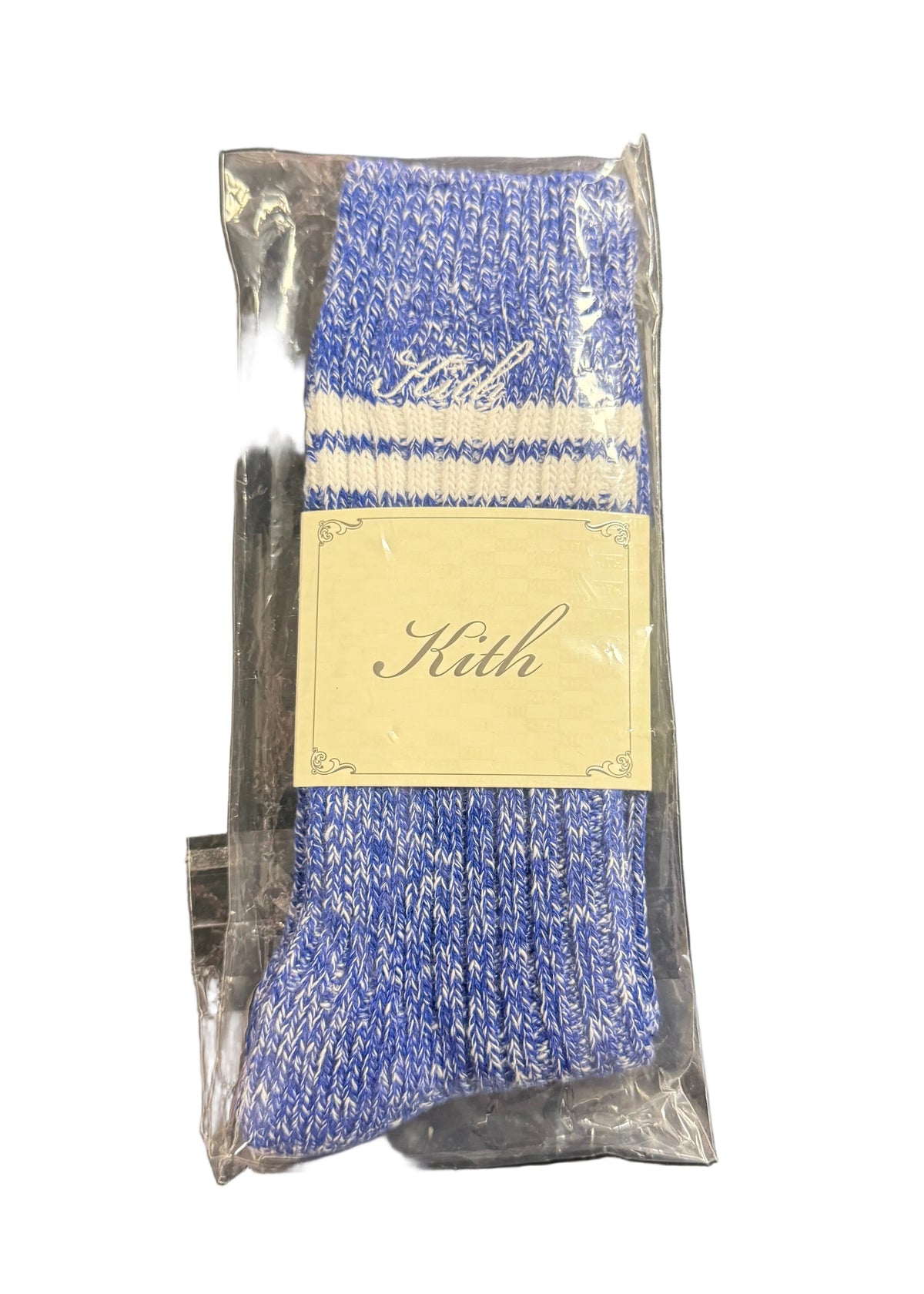 Size OS Kith Marbled Crew Sock (1 Pair) “Blue” Brand New