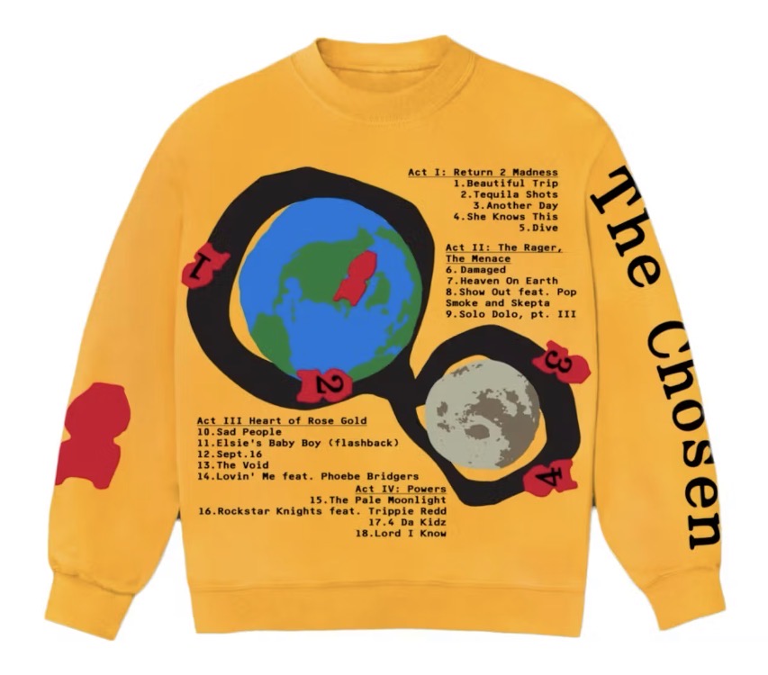 Size L CPFM x Kid Cudi for MOTM Crewneck “Yellow”