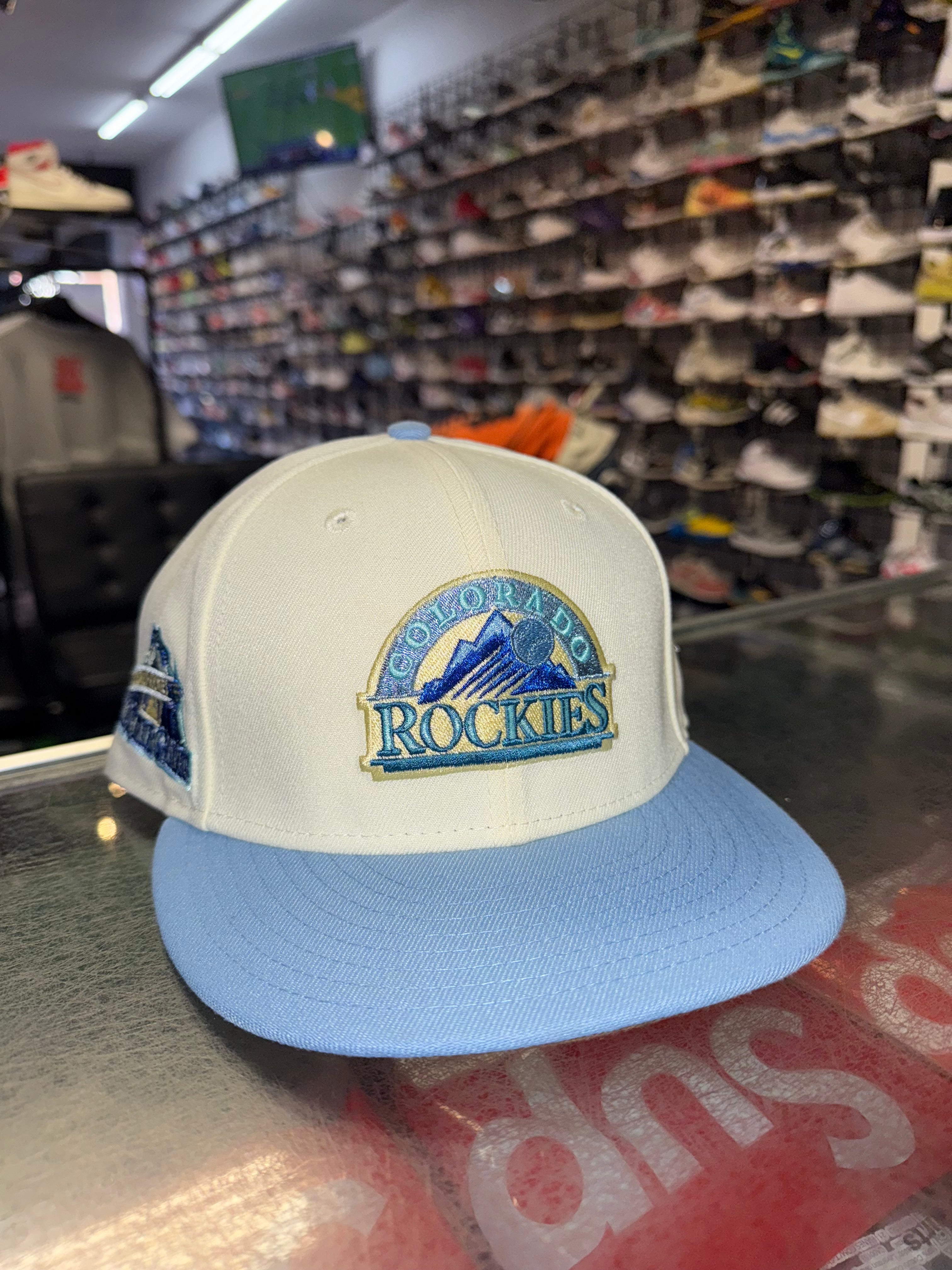 Size 7 5/8 New Era Fitted Hat “Rockies Blue”