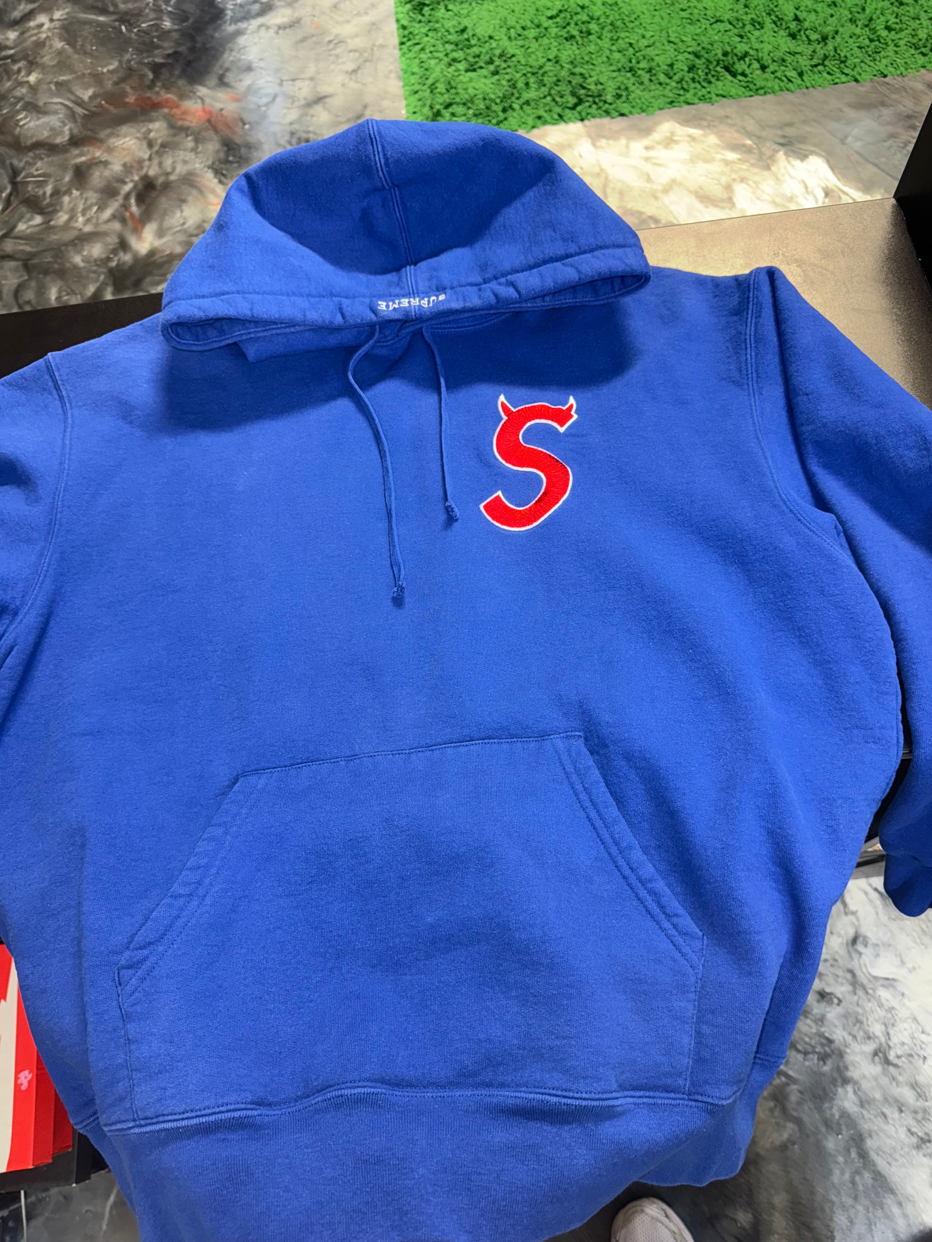 Size L Supreme Devil S Hoodie “Blue/Red”