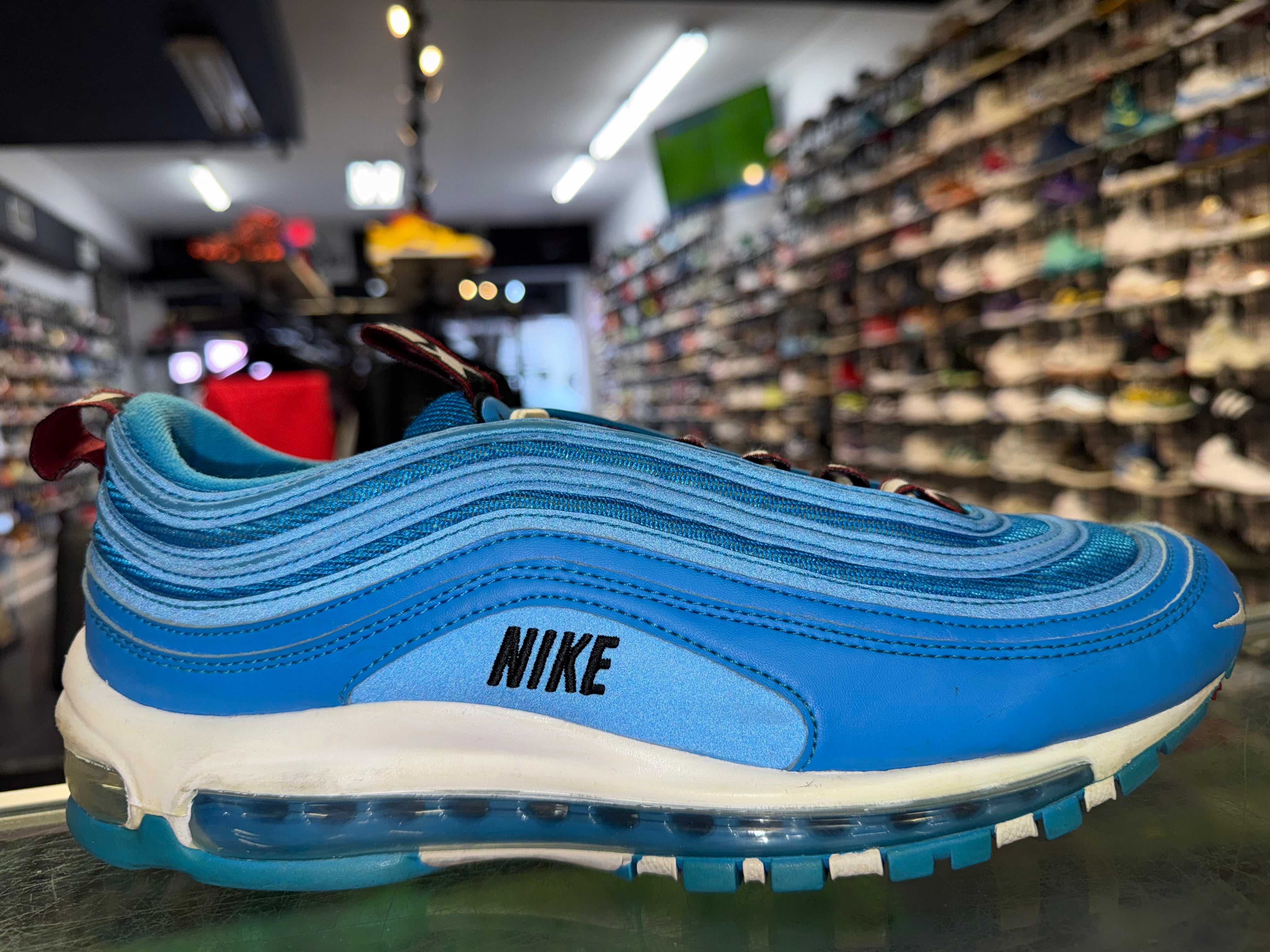 Size 9.5 Air Max 97 “Overbranding”