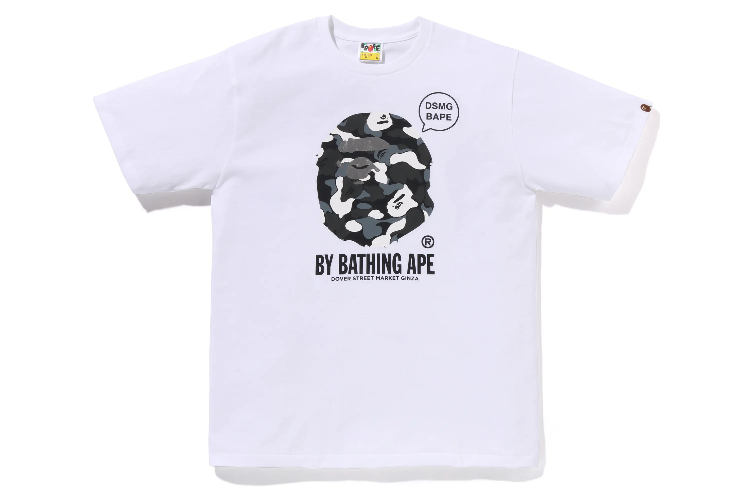 Size XL Bape DSM Face Tee "White Grey Camo" Brand New