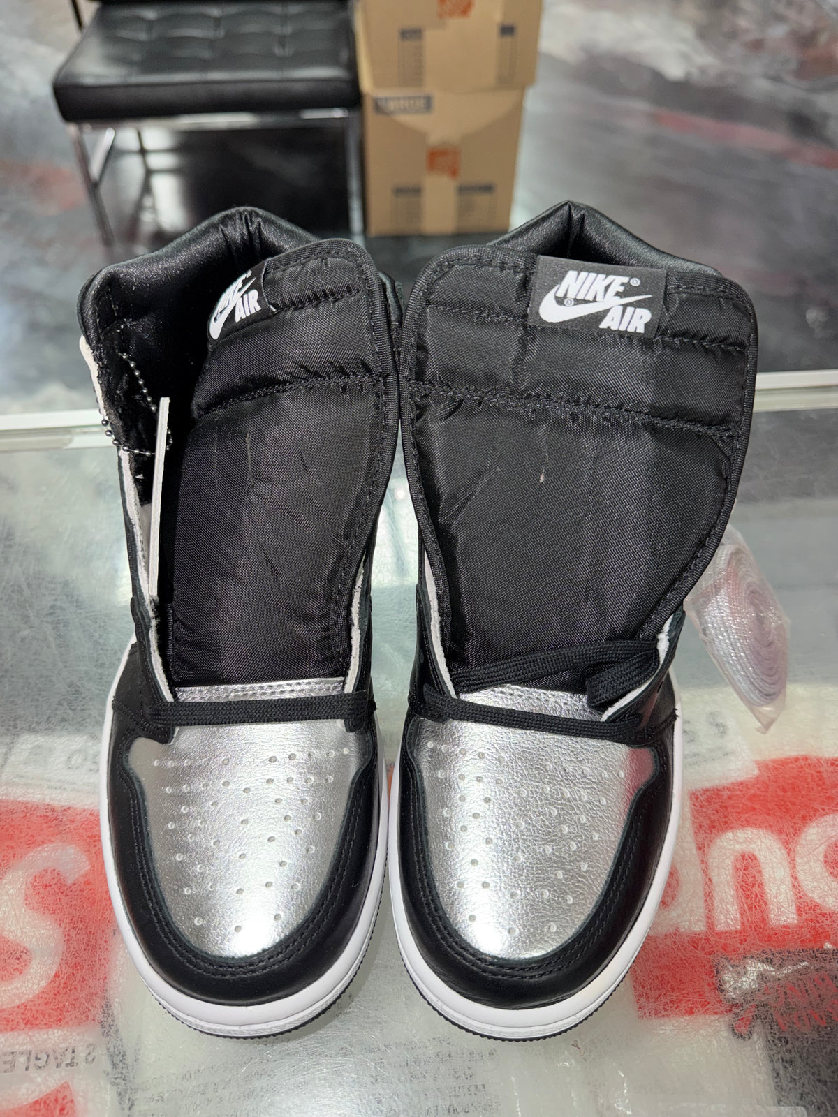 Air Jordan 1 Silver Toe sneaker, new, size 6.5 (8W) – view 2