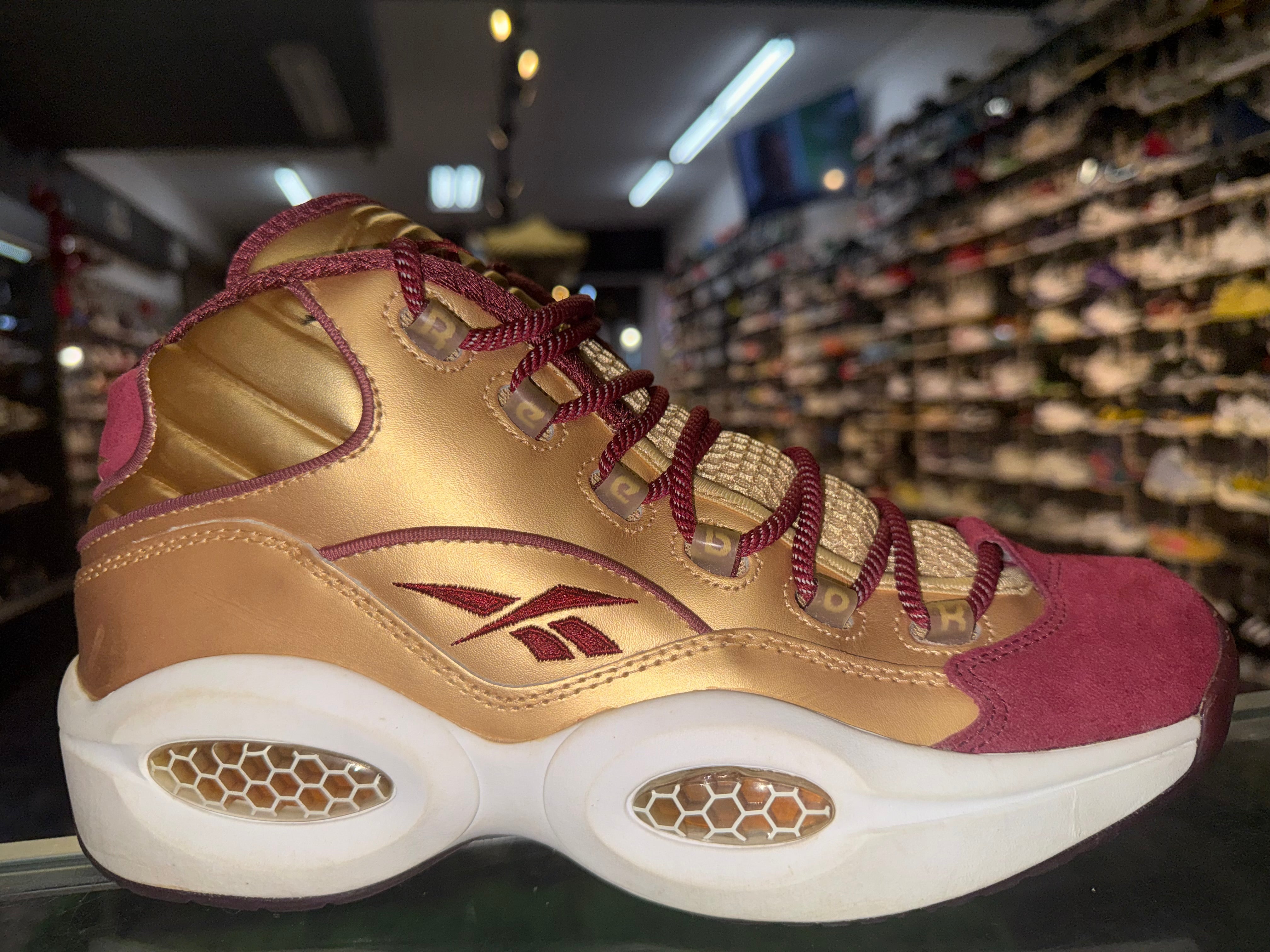 Size 9.5 Reebok Question Mid Packer Shoes "Saint Anthony"