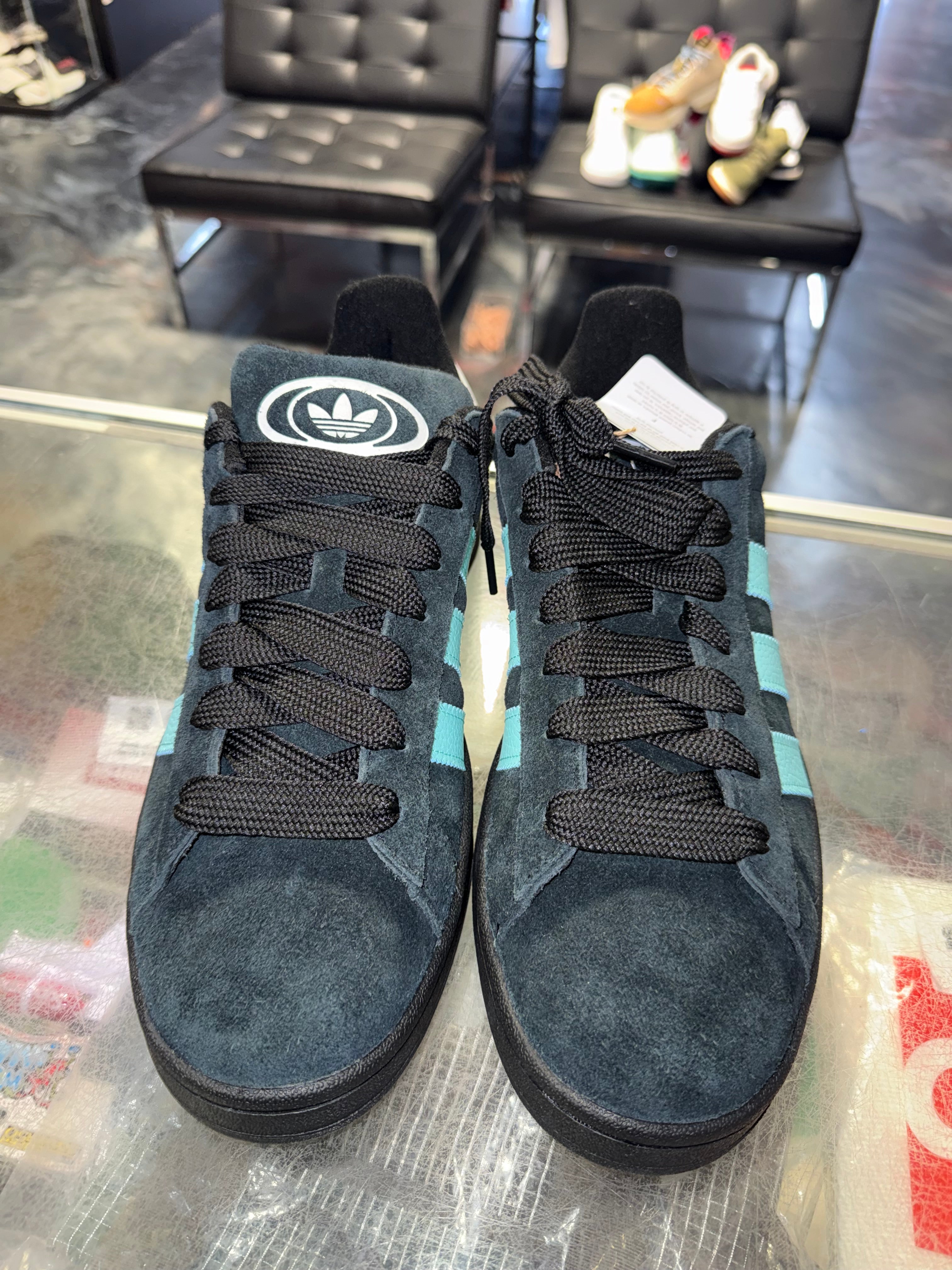 Size 12 Adidas Campus 00s "Black Flash Aqua White" Brand New