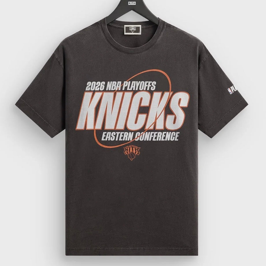 Size XL Kith x NY Knicks 2026 Playoffs Tee “Black” Brand New