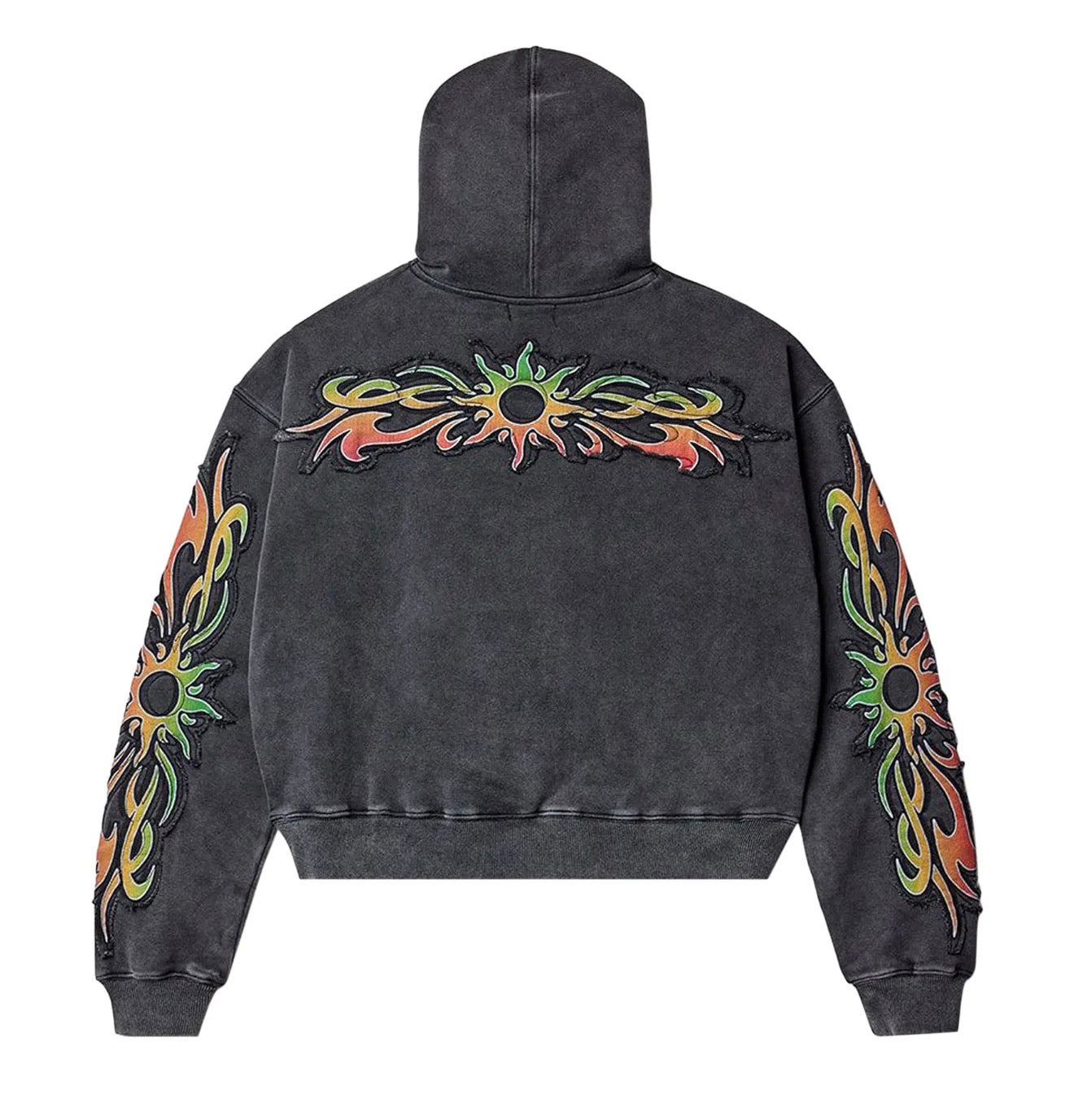 Size M (Cropped) Vale Forever Tribal Hoodie “Black”