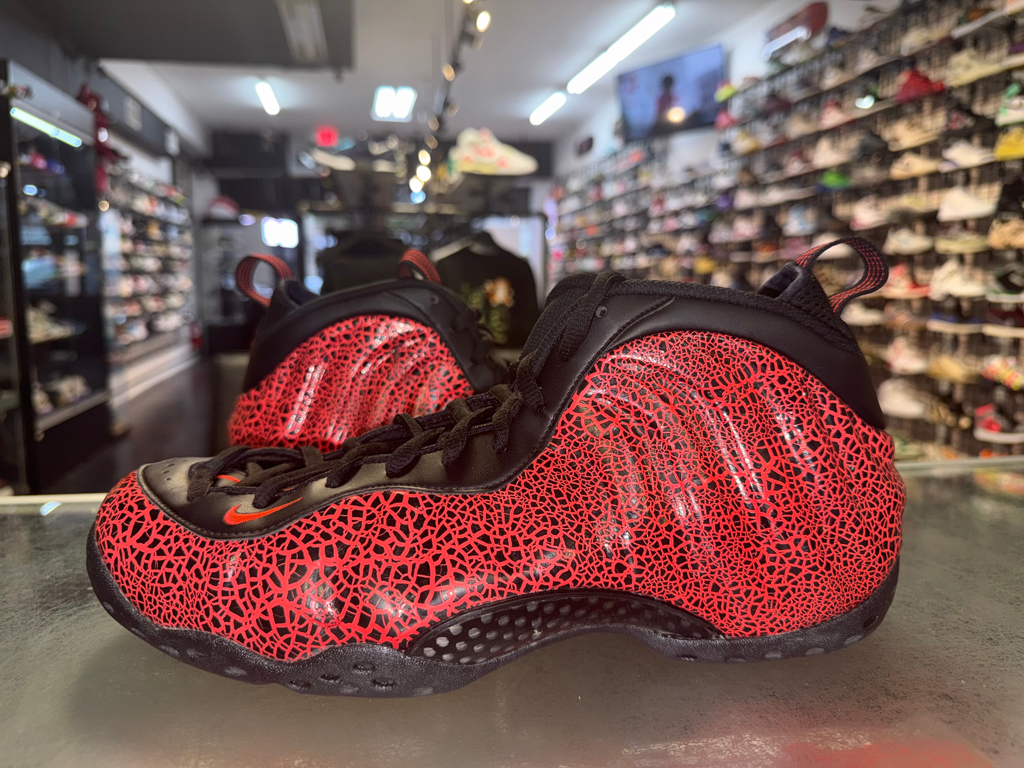 Size 10.5 Air Foamposite One “Cracked Lava”