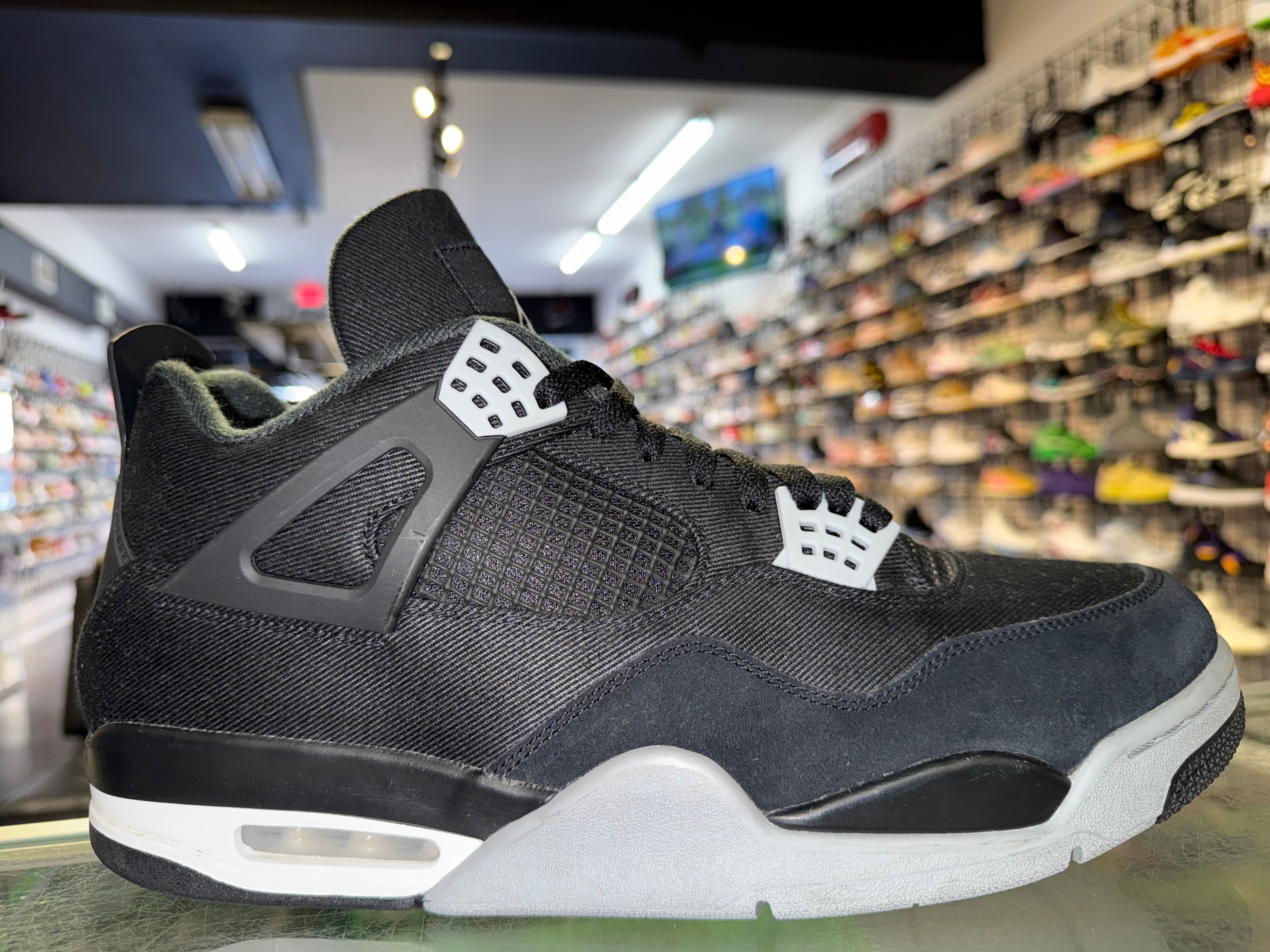 Size 13 Air Jordan 4 "Black Canvas"