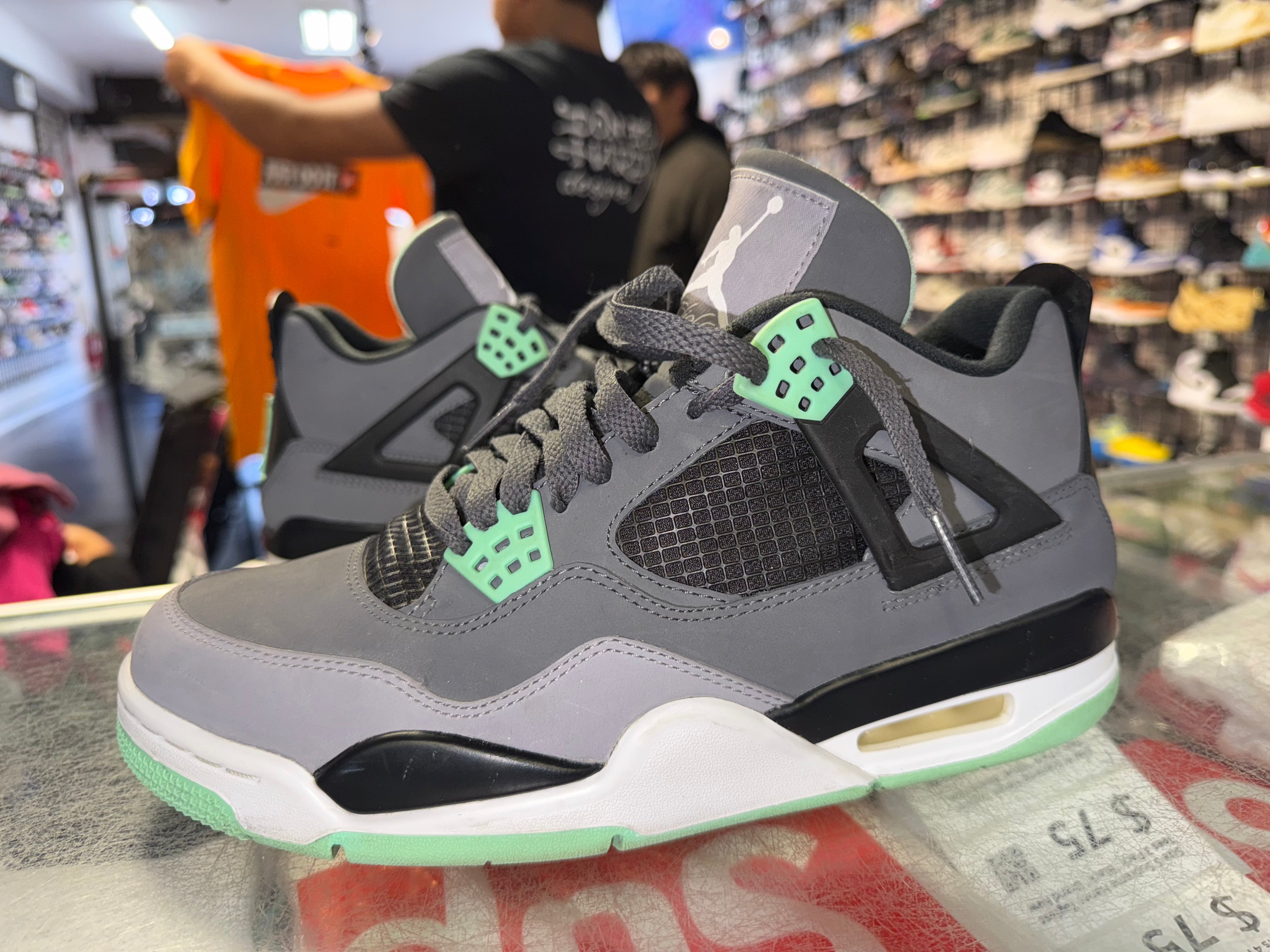 Size 8.5 Air Jordan 4 "Green Glow"