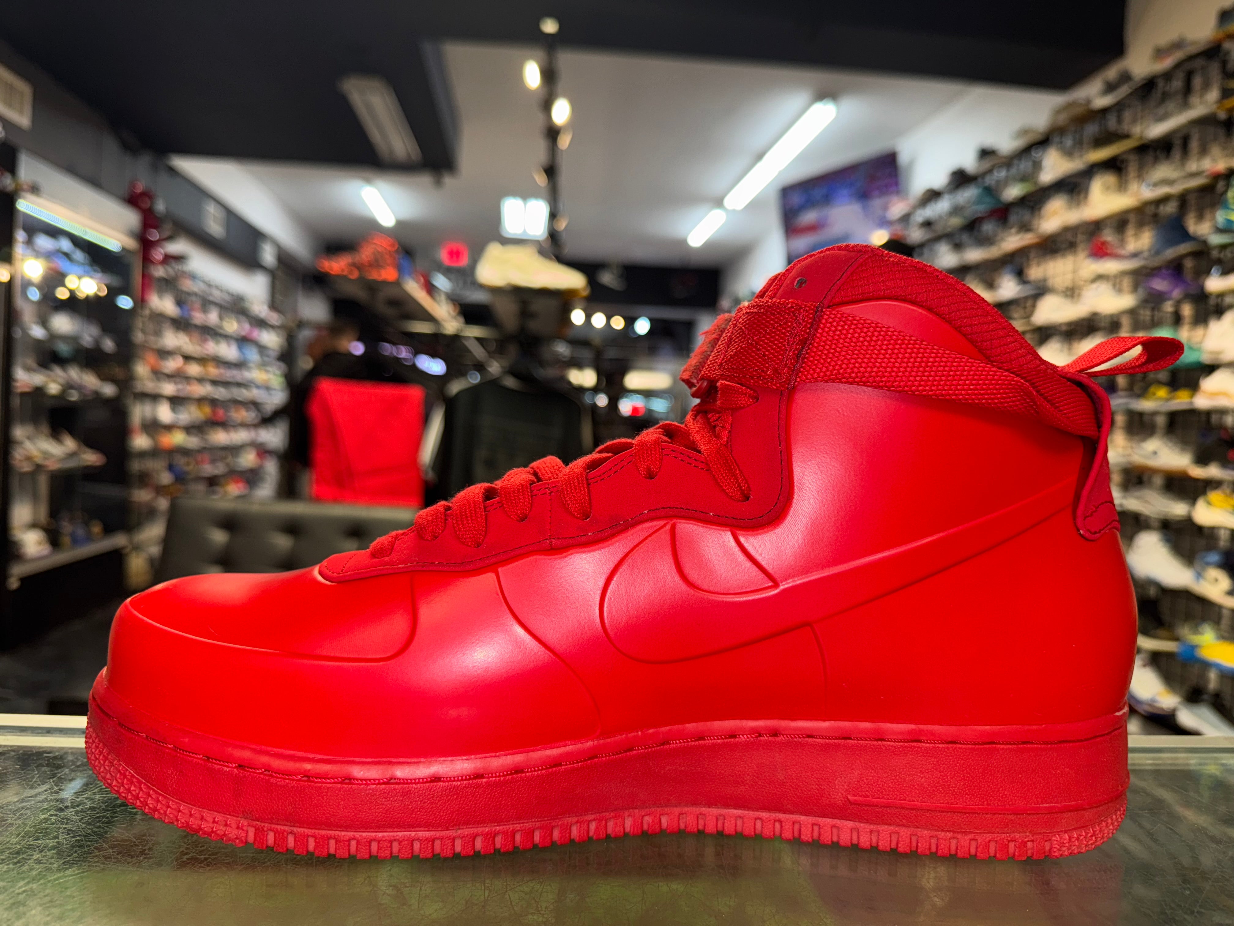 Size 13 Air Force 1 Foamposite Cup "University Red"
