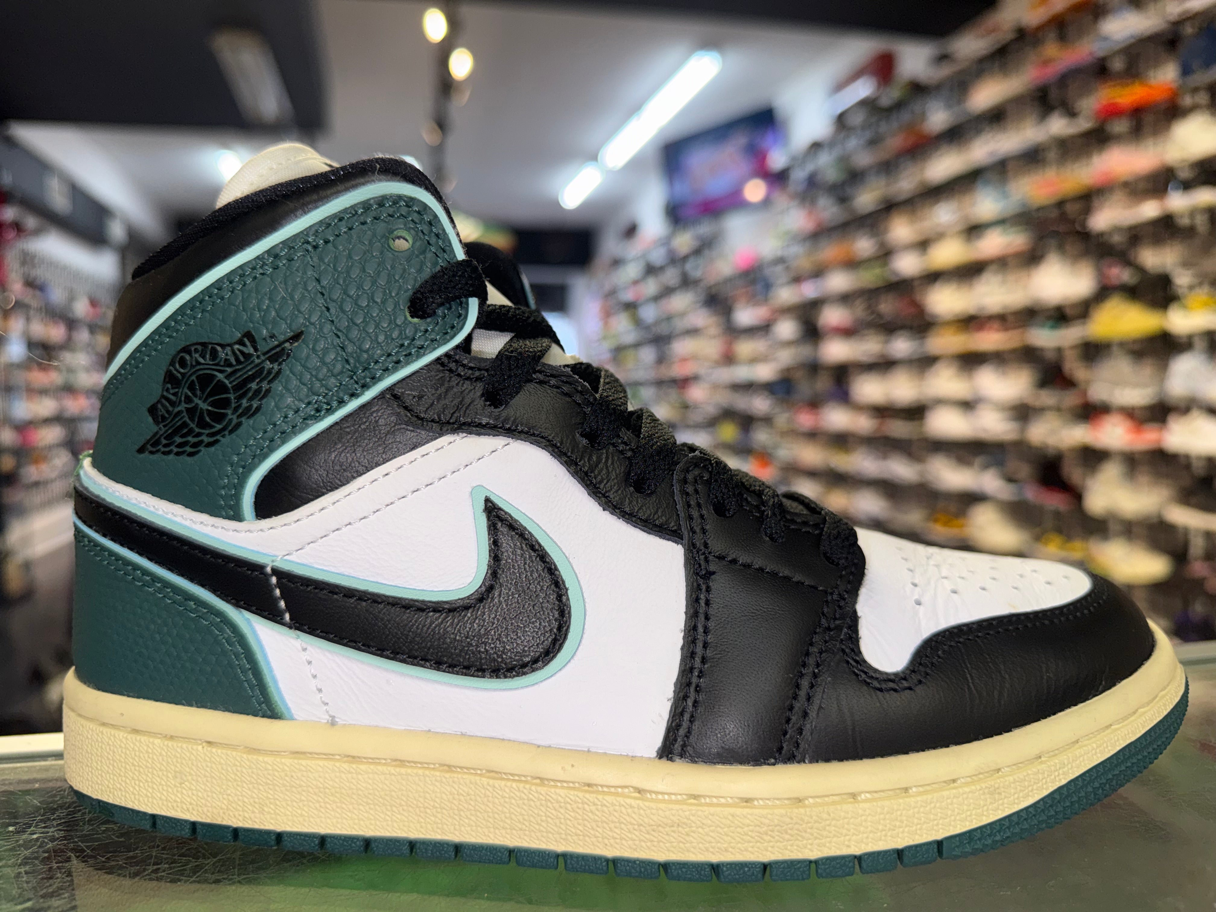 Size 5 (6.5W) Air Jordan 1 Mid "Oxidized Green"