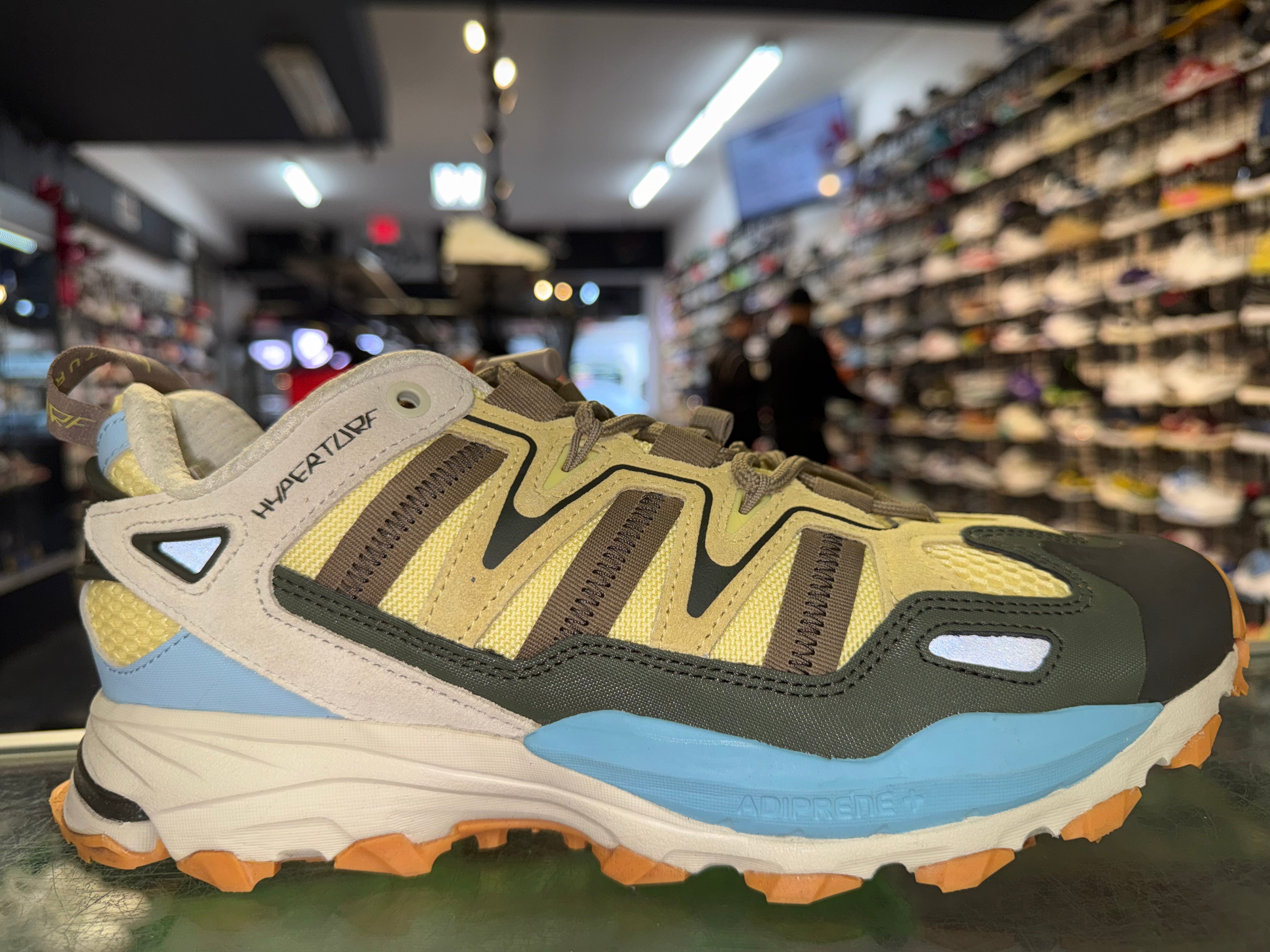 Size 9 Adidas Hyperturf "Yellow Clear Blue"