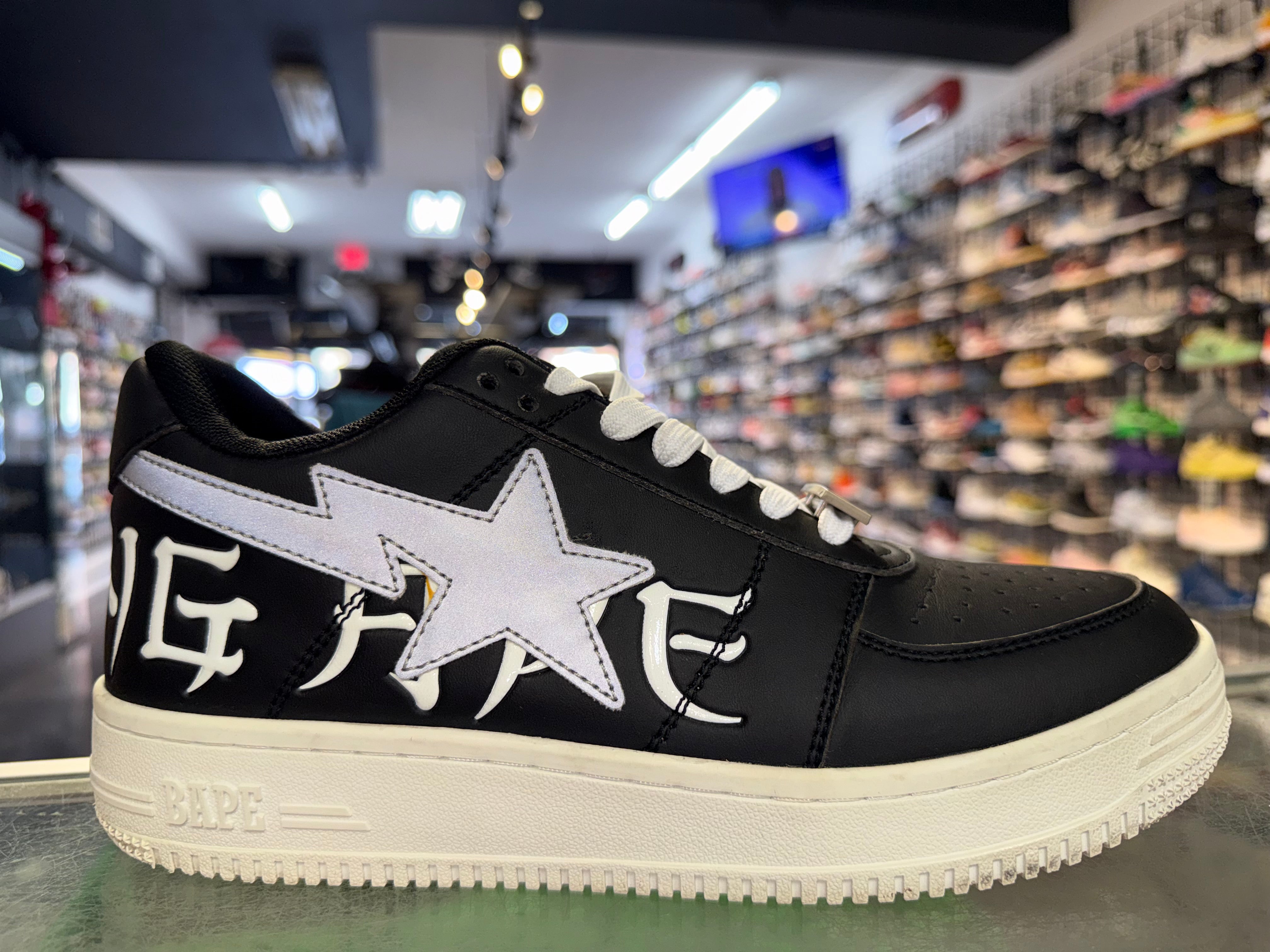 Size 8.5 A Bathing Ape Bape Sta Low "Black 3M"