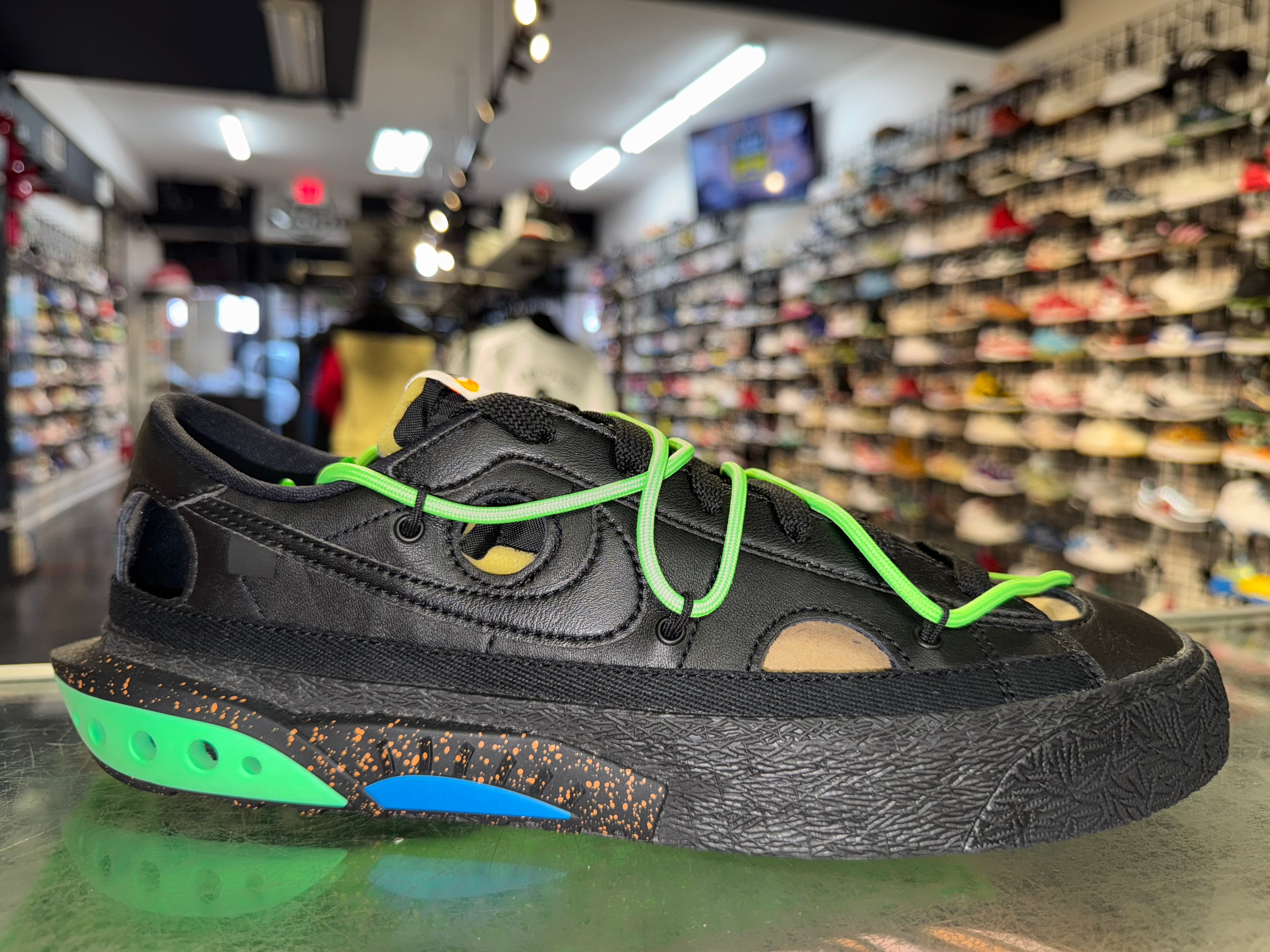 Size 9.5 Blazer Low Off White "Electro Green" Brand New