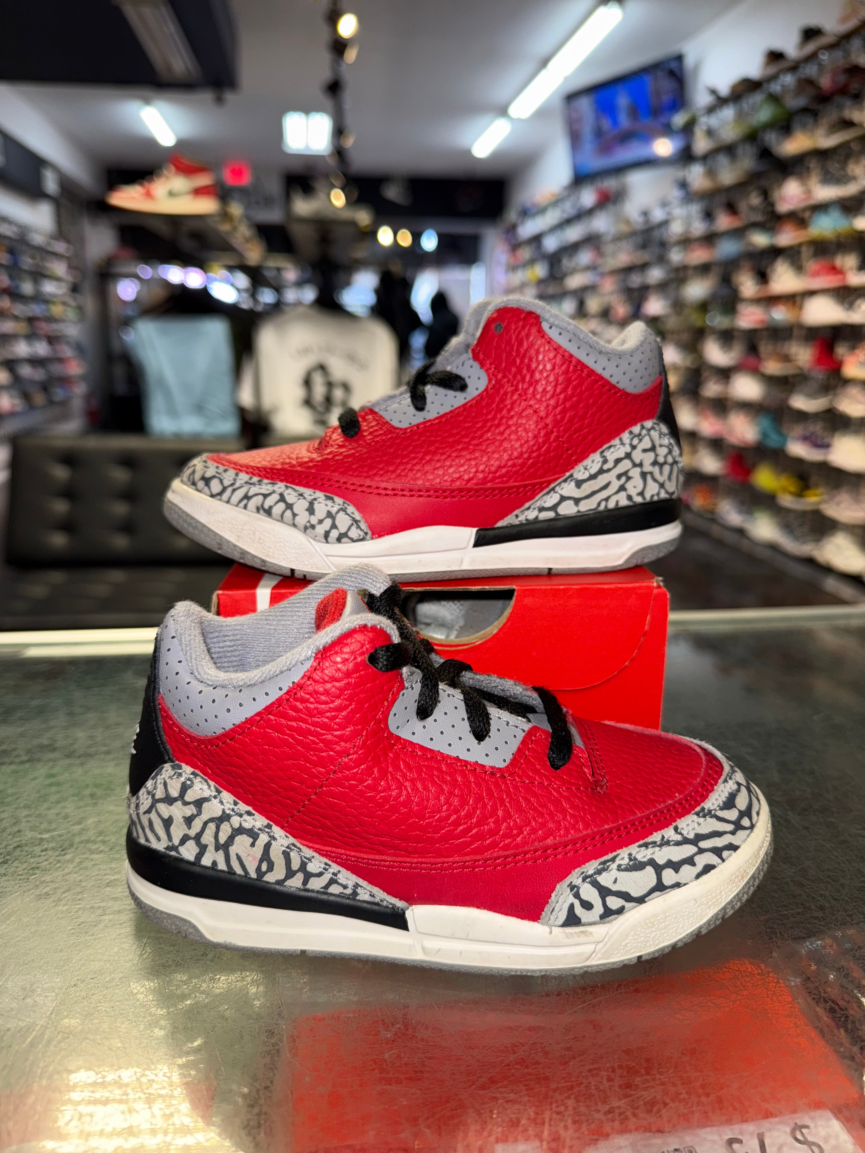 Size 9c Air Jordan 3 Unite Fire Red" (TD)