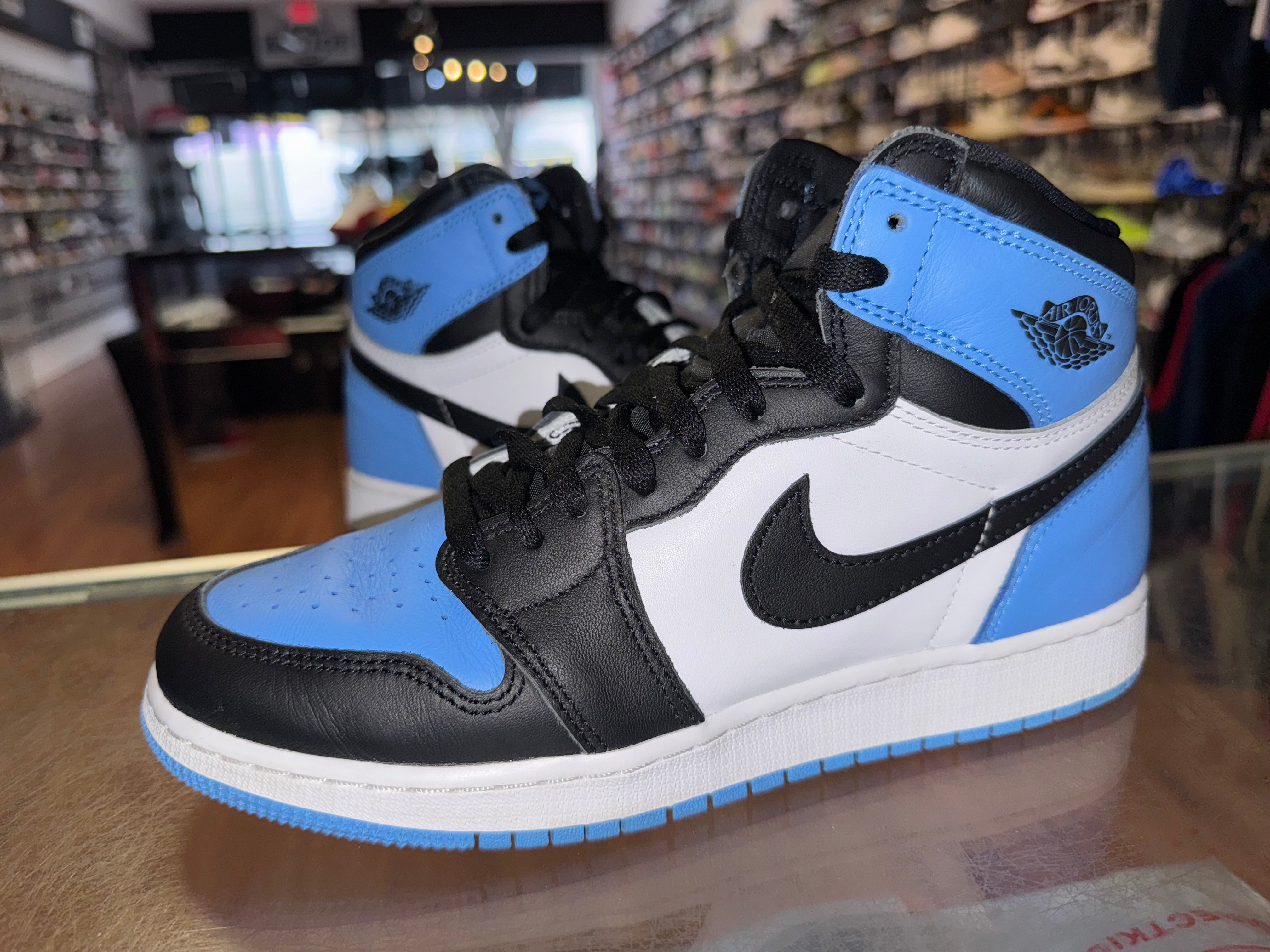 Size 7y Air Jordan 1 "UNC Toe"
