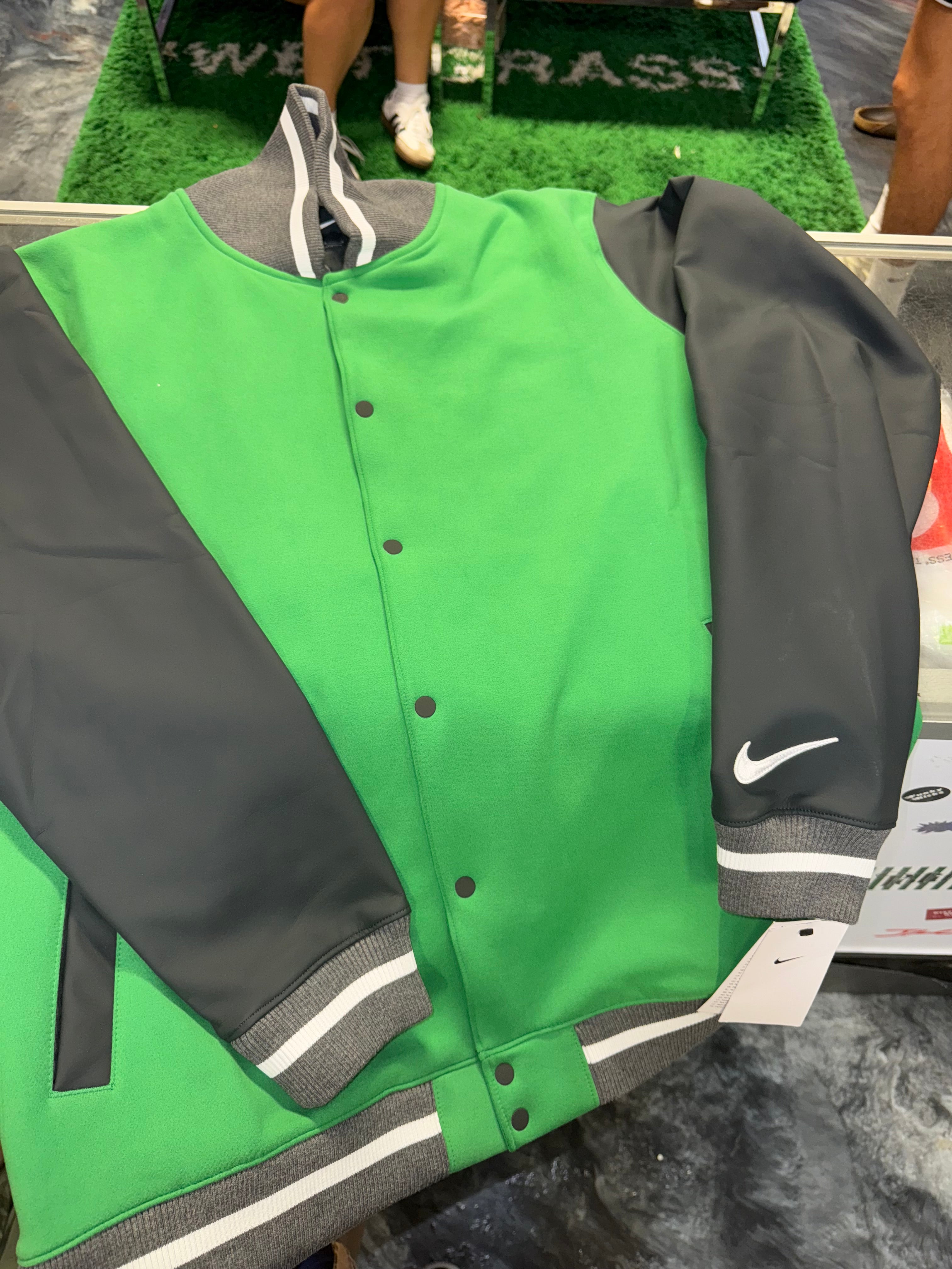 Large Nike Bomber Jacket Grey Grey" NEW (Retail $230)