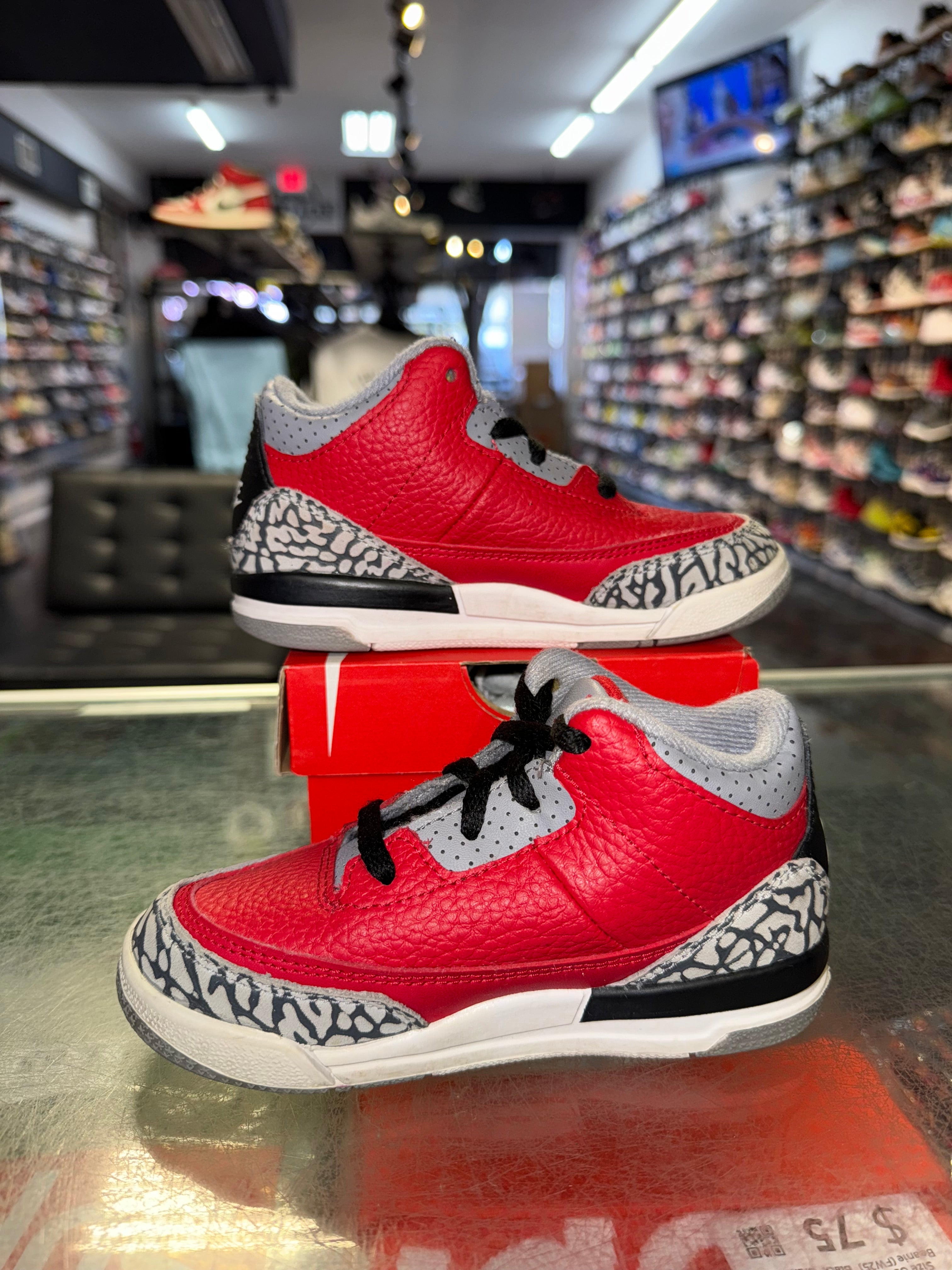 Size 9c Air Jordan 3 Unite Fire Red" (TD)