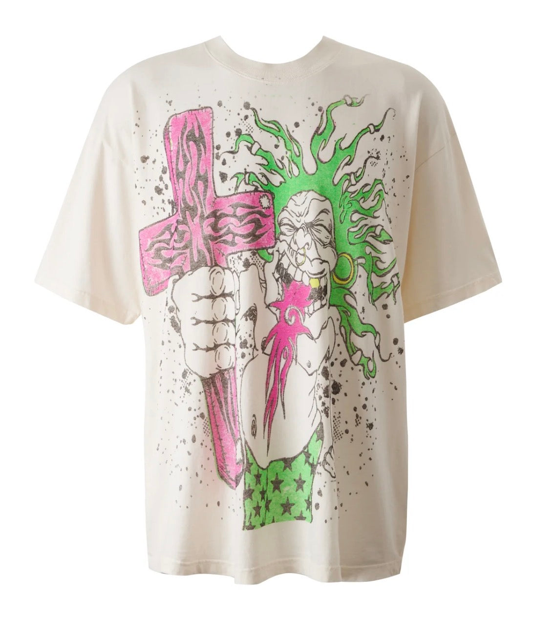 Size S (Fits M) Hellstar Festival 96 Tee “Pink/Green”