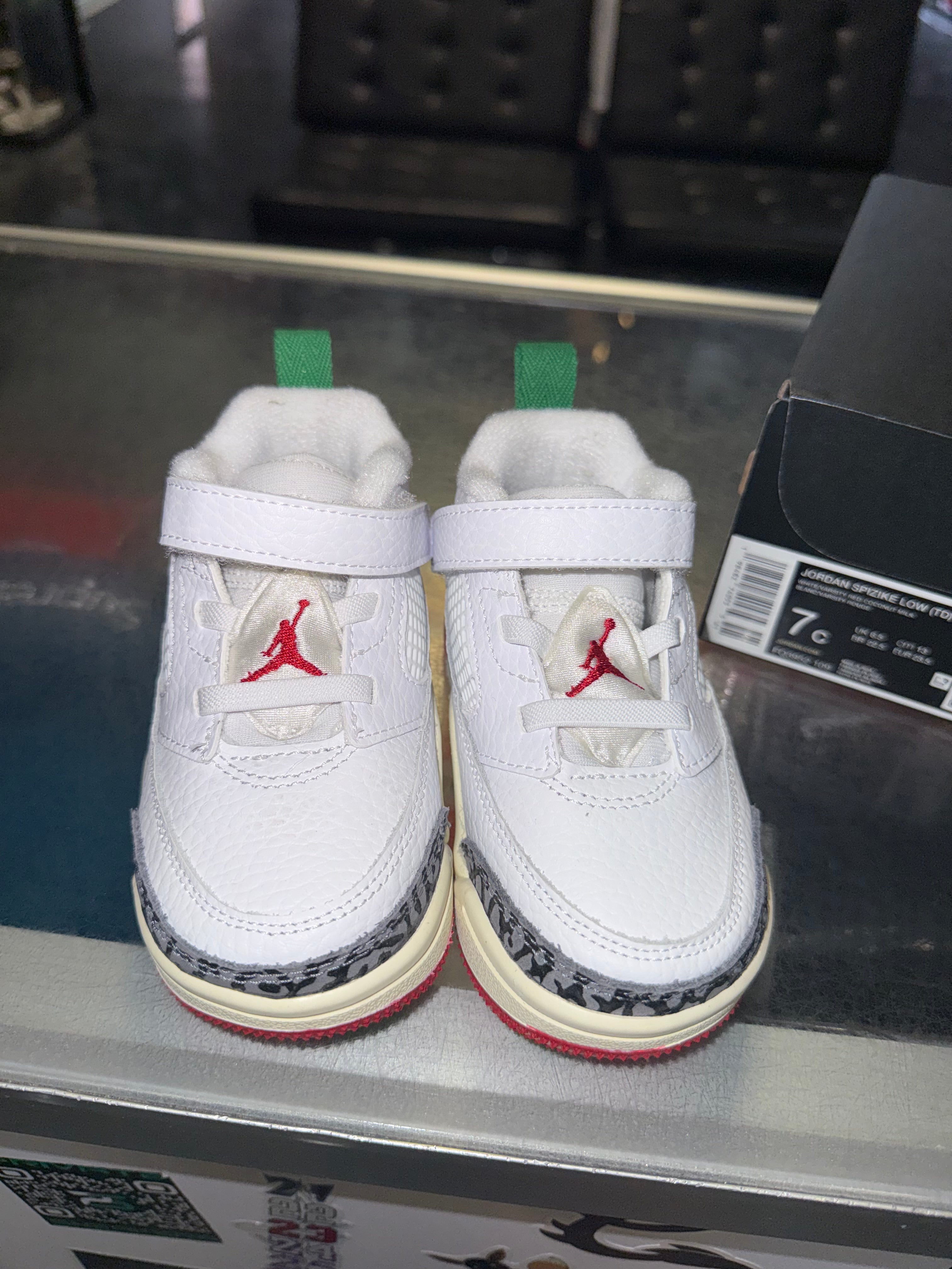 Size 7c Jordan Spizike Low “White/Red” Brand New (TD)