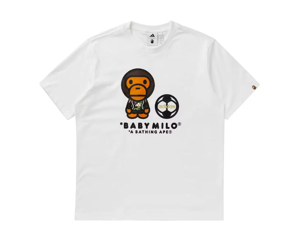 Size M Bape x Adidas Baby Milo Tee “White” Brand New