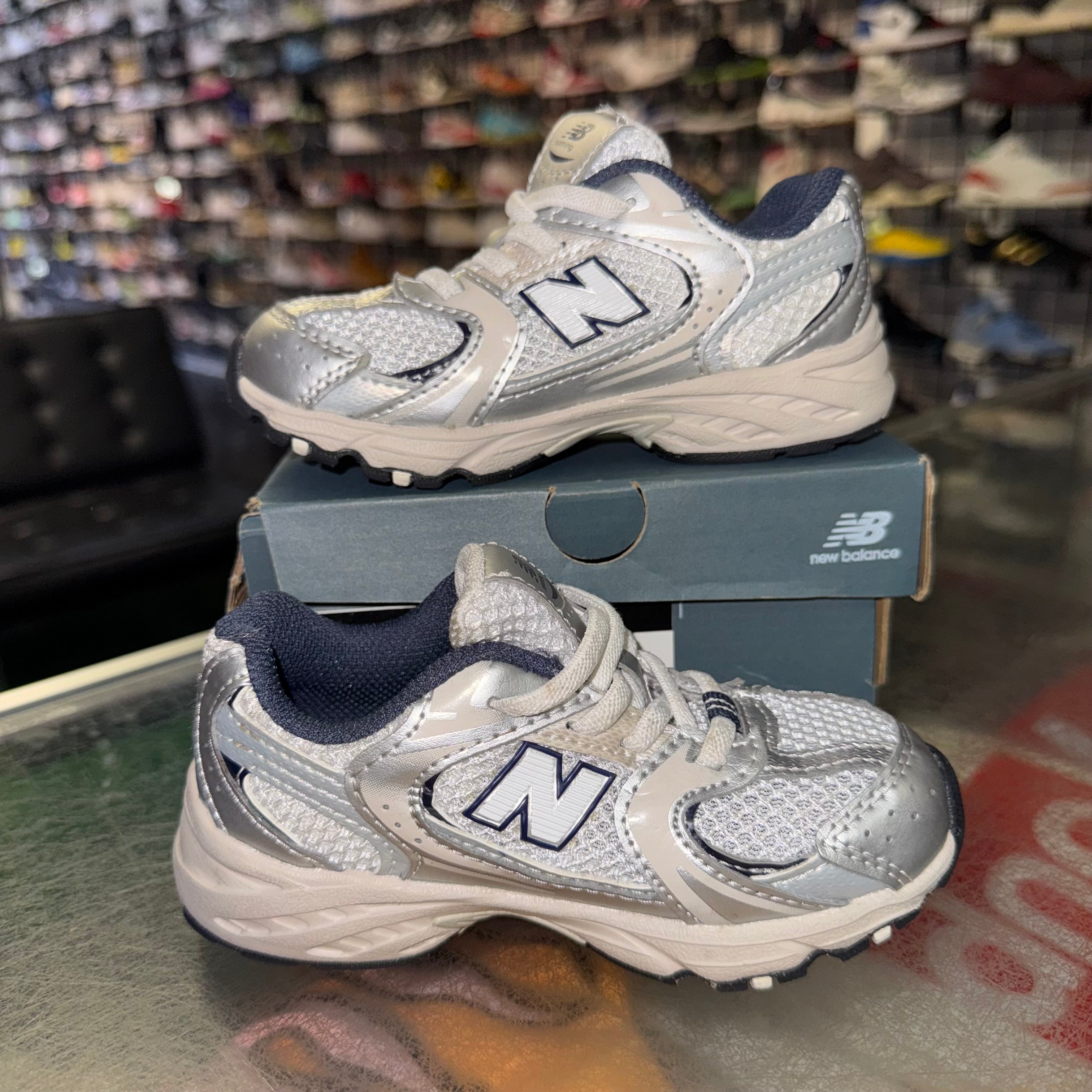 Size 8c New Balance 530 Bungee "Grey" (TD)