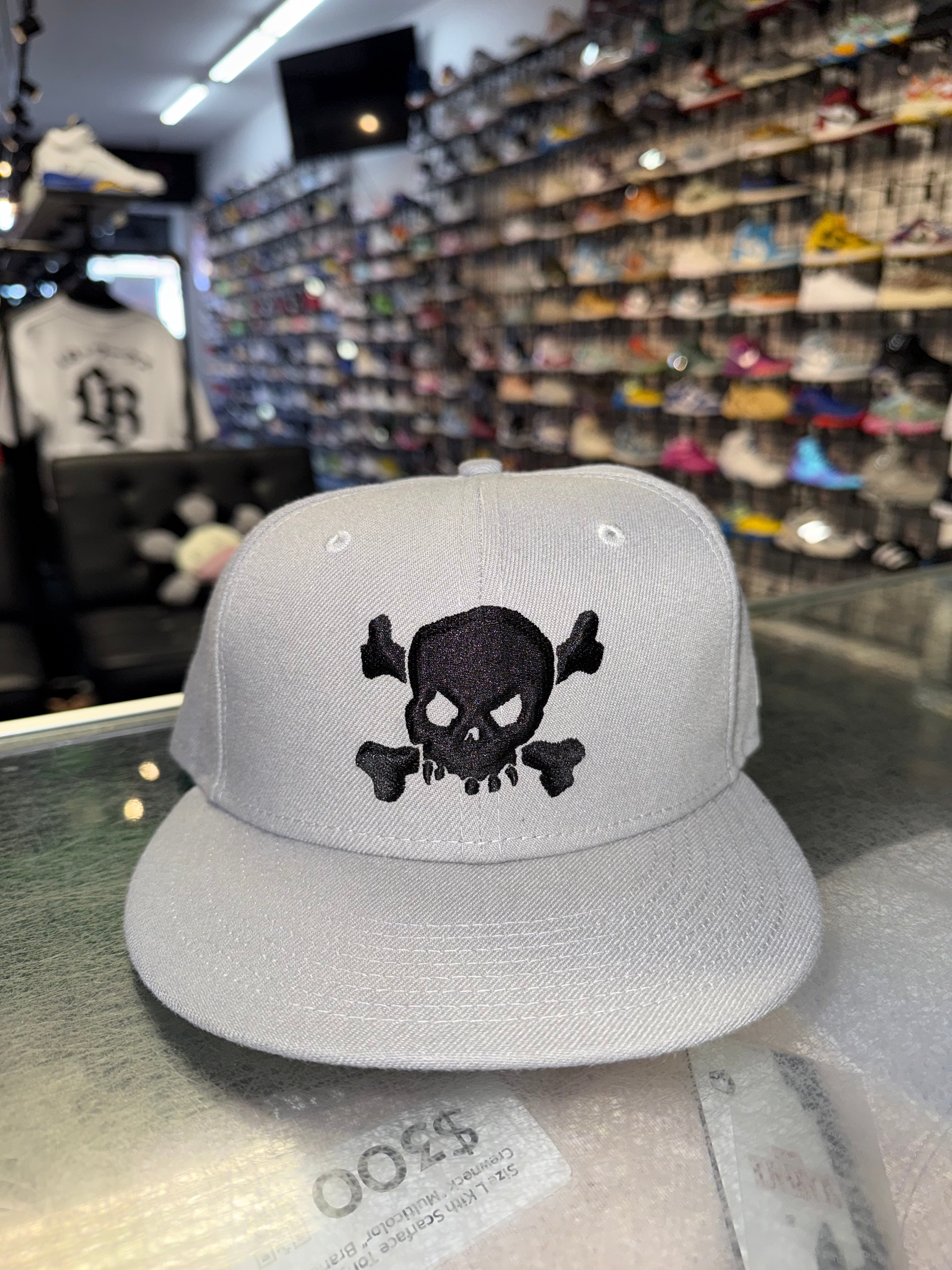 Size 7 1/8 Supreme Skull Fitted “Grey”
