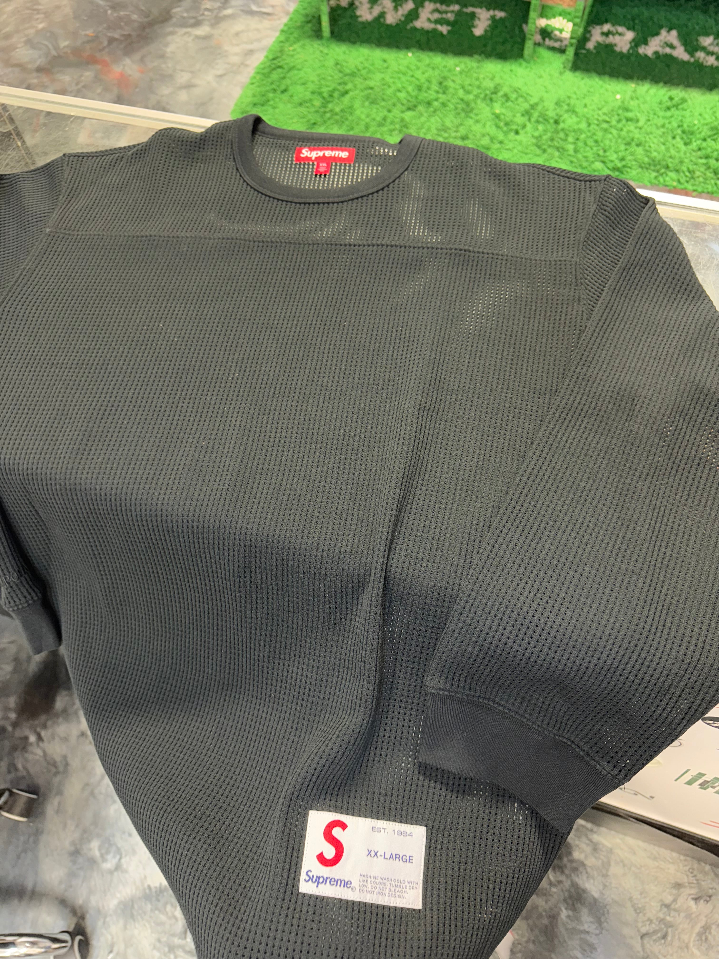 Size XXL Supreme Polartec Mesh Football LS Top “Black” Brand New