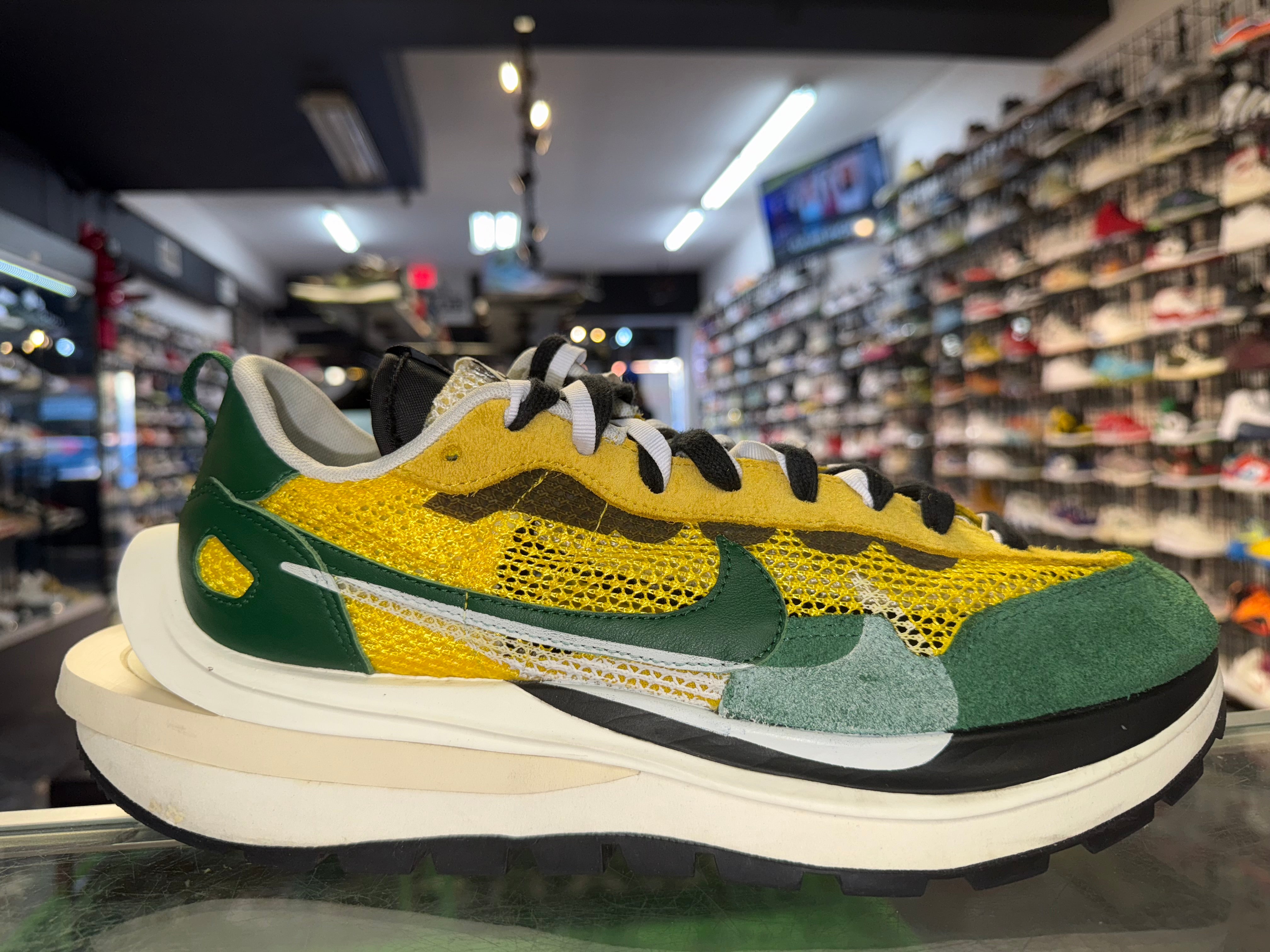 Size 12 Nike Vaporwaffle Sacai "Yellow Stadium Green"
