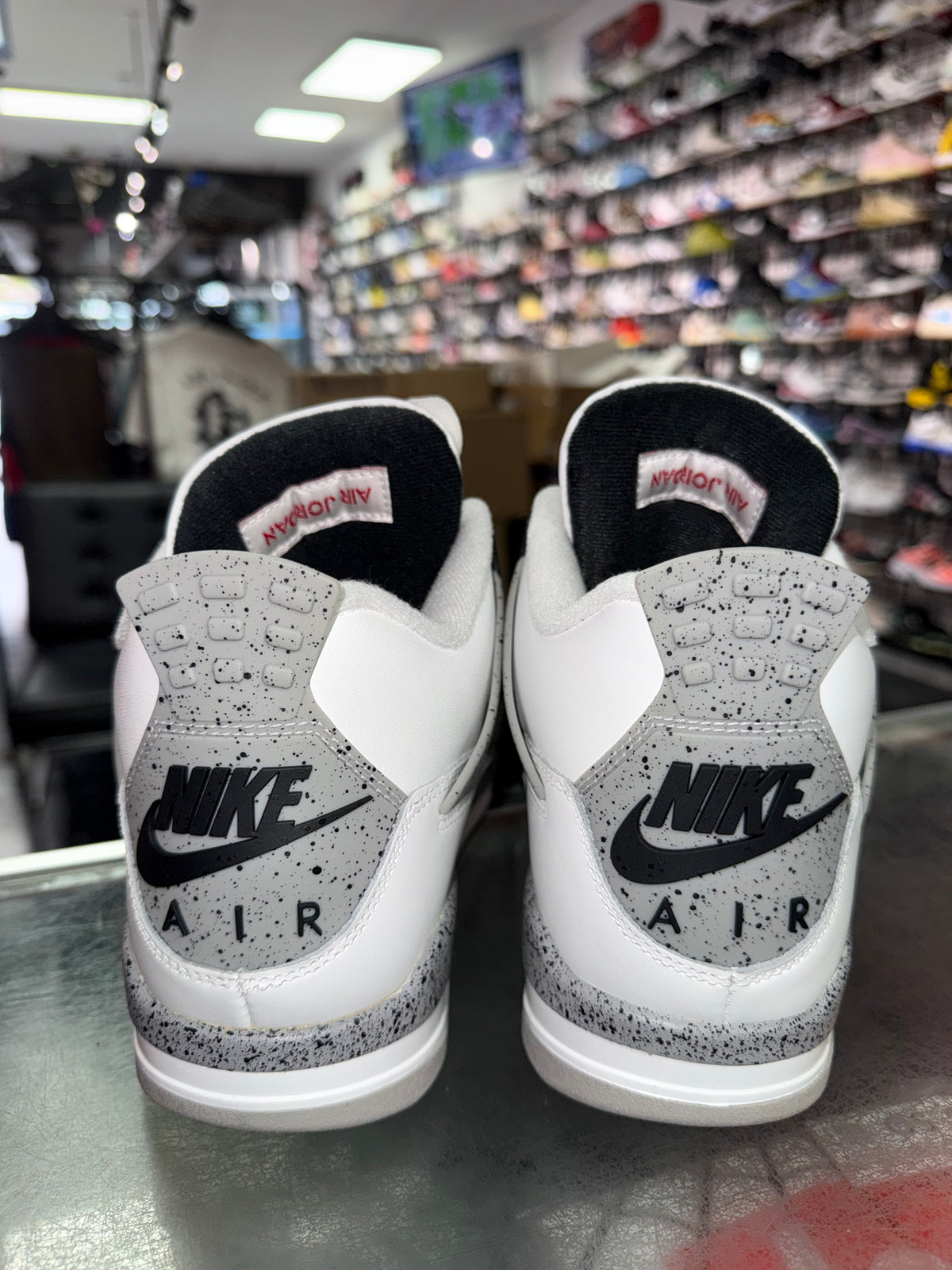 Air Jordan 4 White Cement sneaker, pre-owned, size 10.5 – view 6