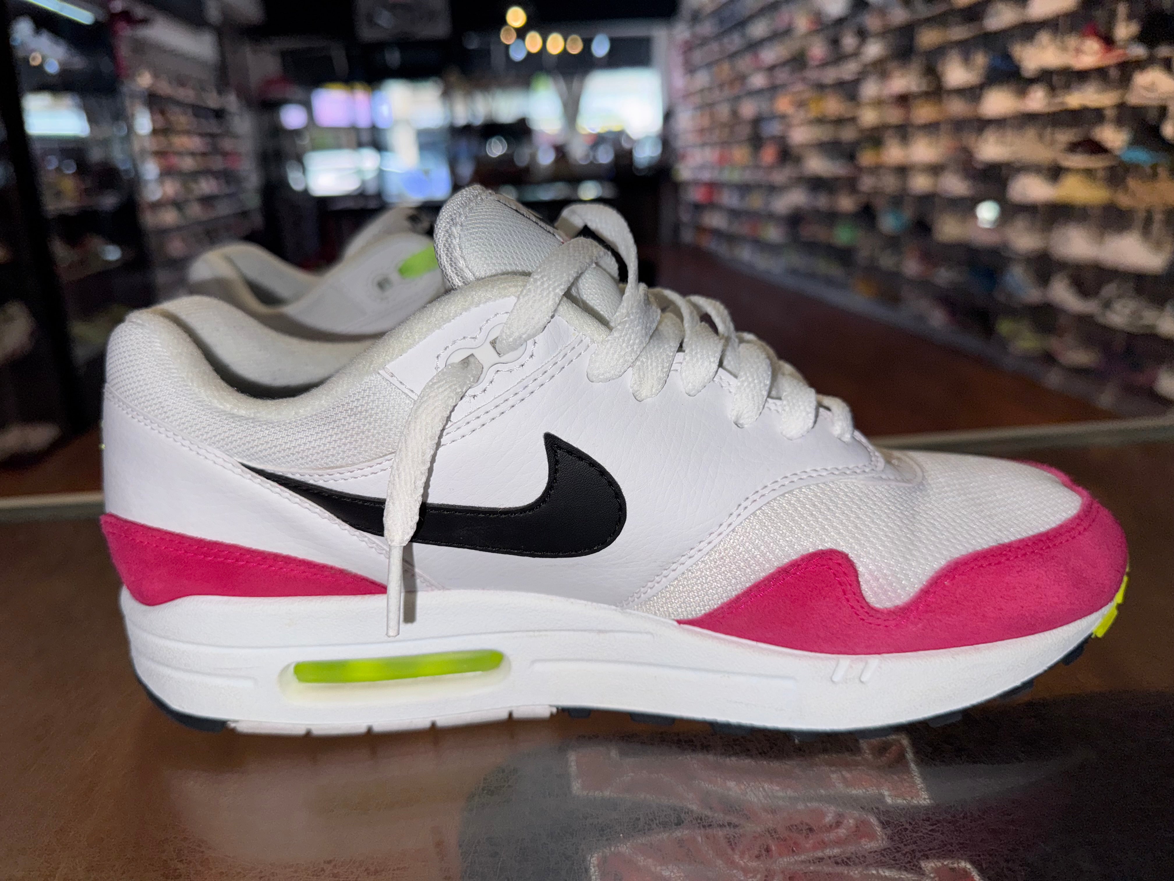 Size 9.5 Air Max 1 “Black Volt Rush”