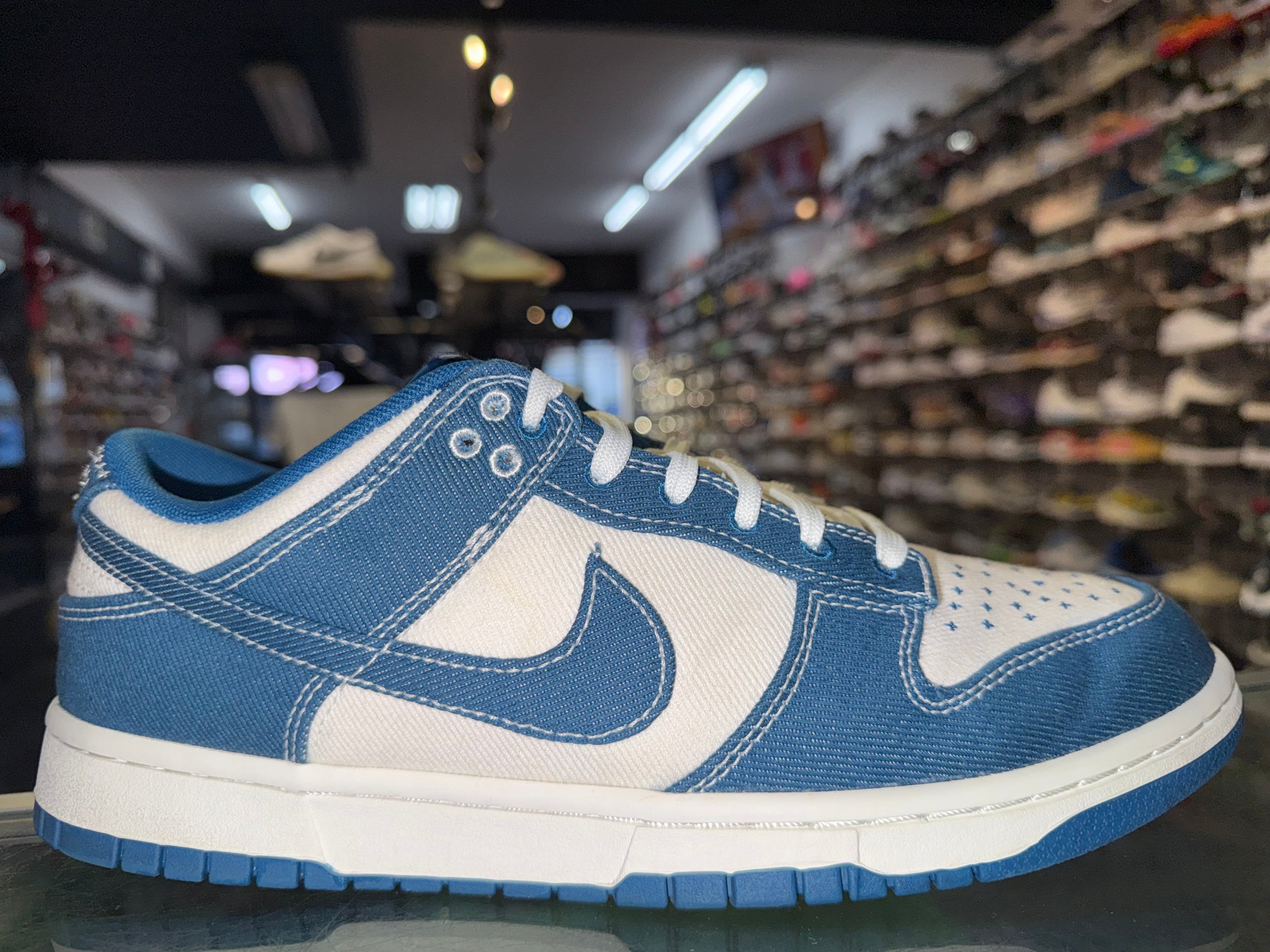 Size 9.5 Dunk Low "Industrial Blue Sashiko"