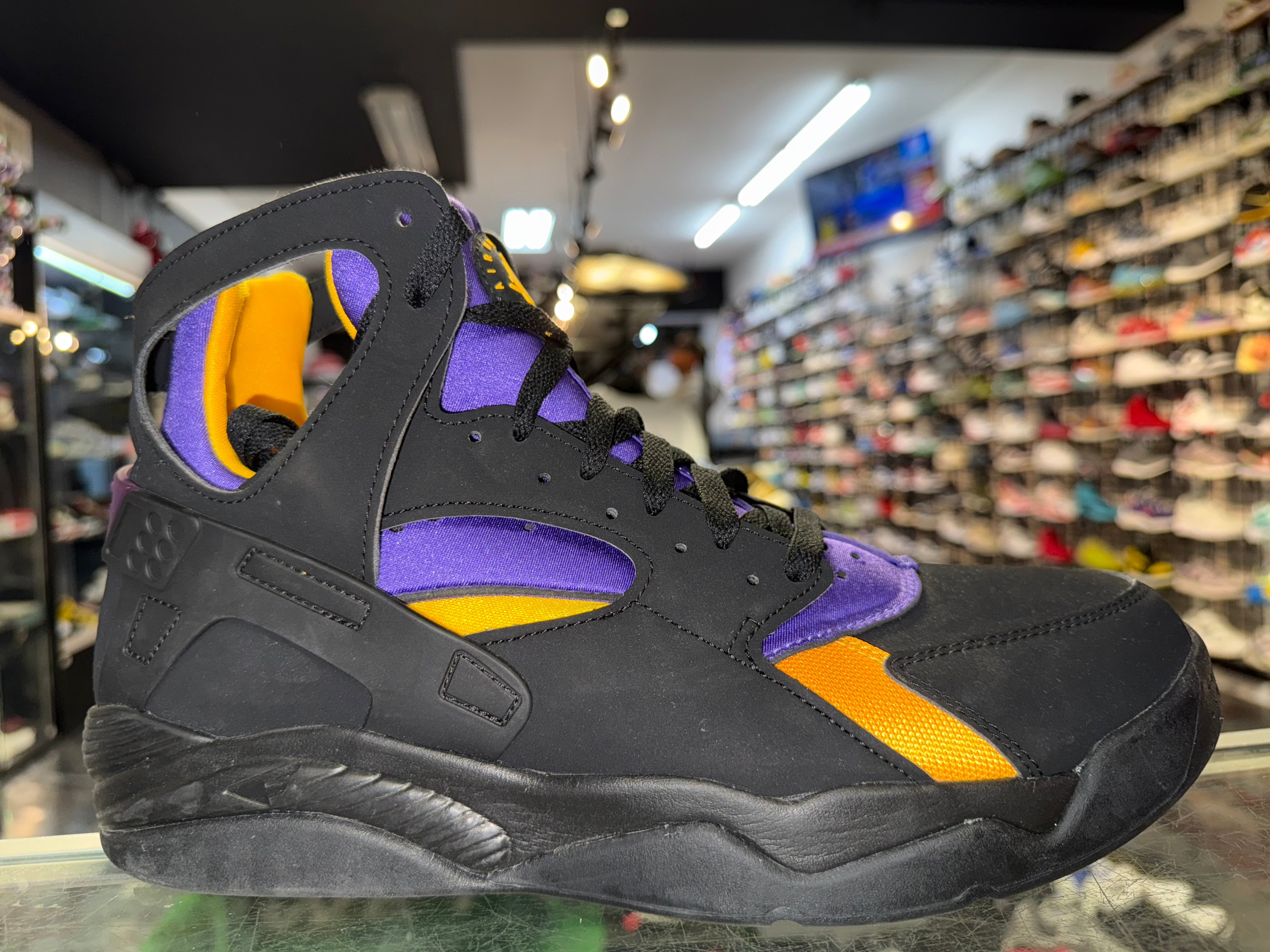 Size 12 Air Flight Huarache "Lakers Away"