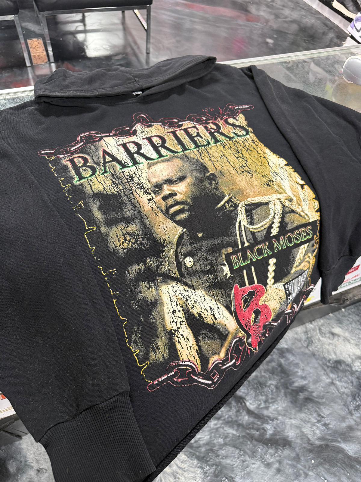 Size L Barriers Marcus Garvey Hoodie “Black”