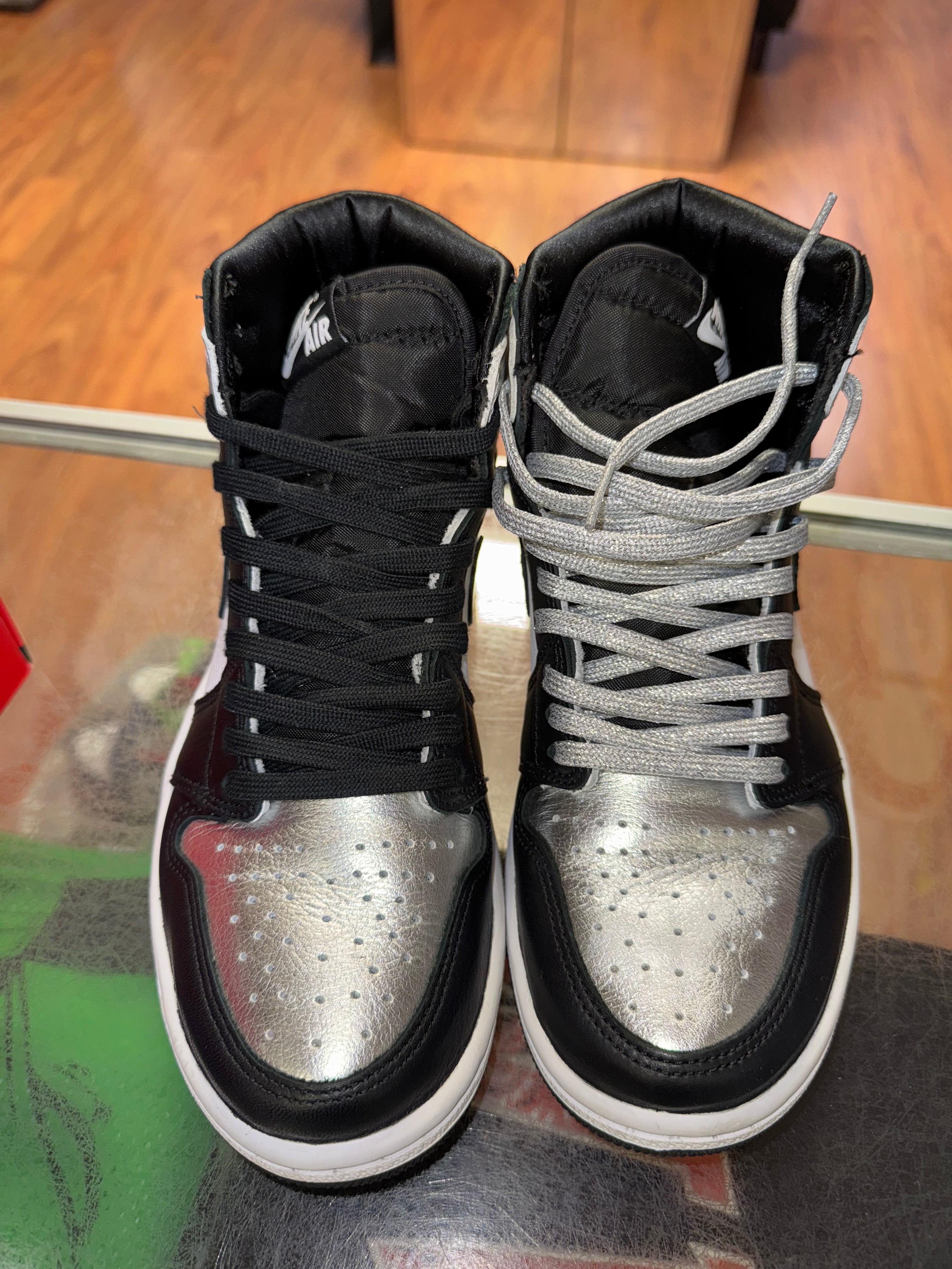 Size 5.5 (7W) Air Jordan 1 "Silver Toe"