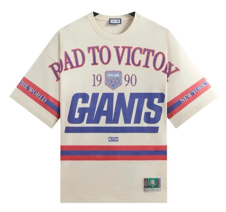 Size M Kith x NFL NY Giants Victory Tee “Sand”