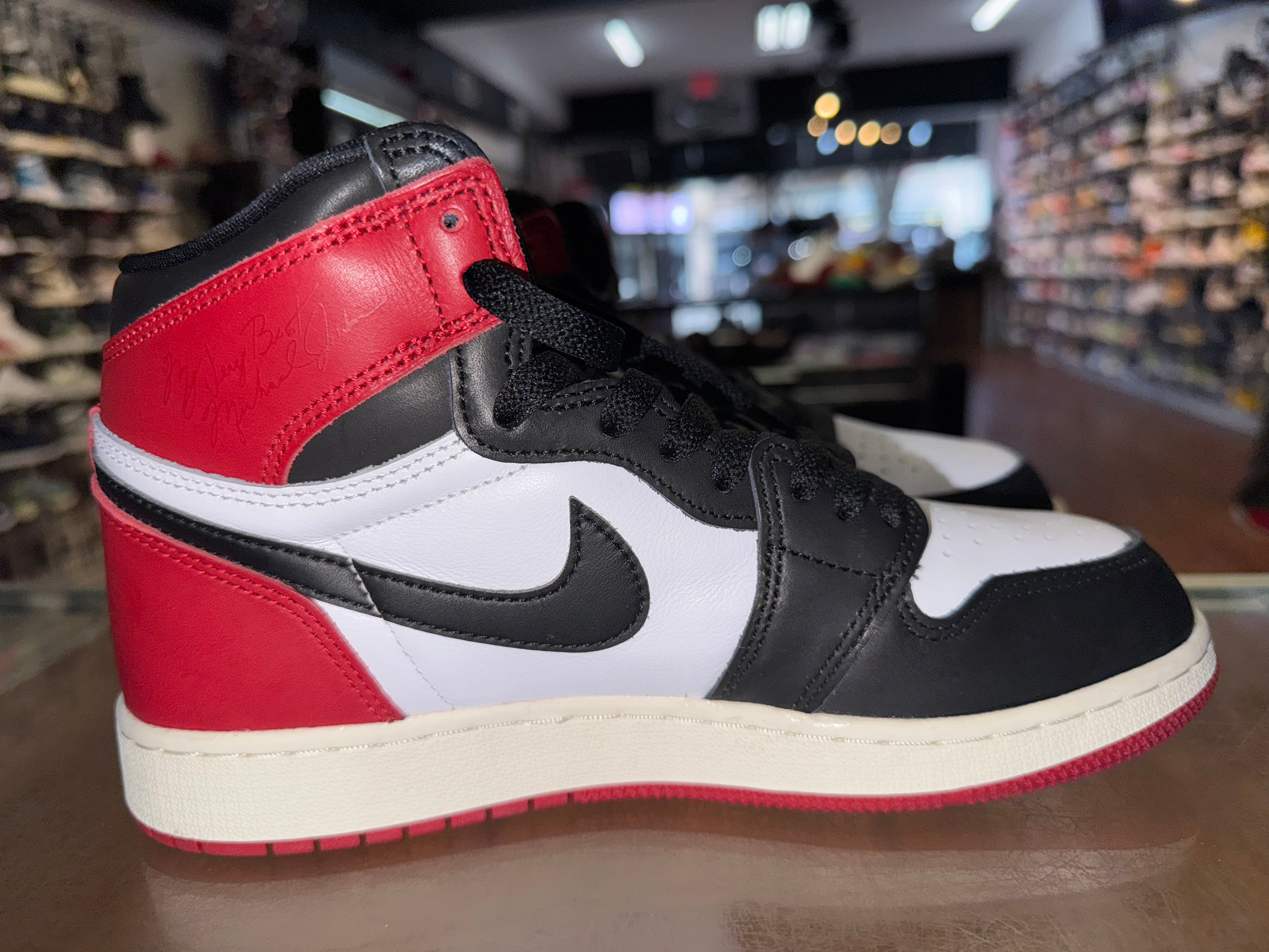 Size 6y Air Jordan 1 "Black Toe Reimagined"