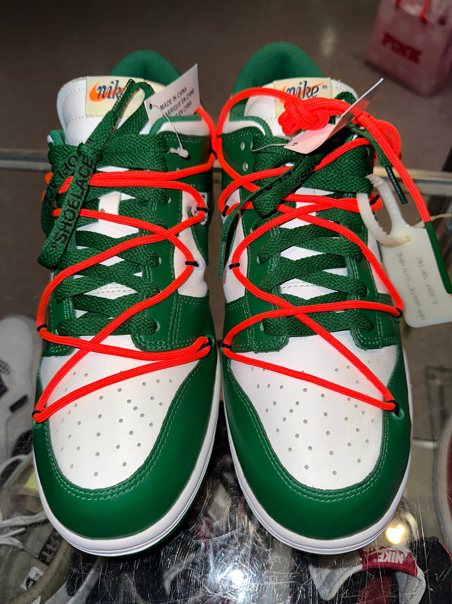 Size 10.5 Dunk Low Off-White “Pine Green” Brand New (Mall)