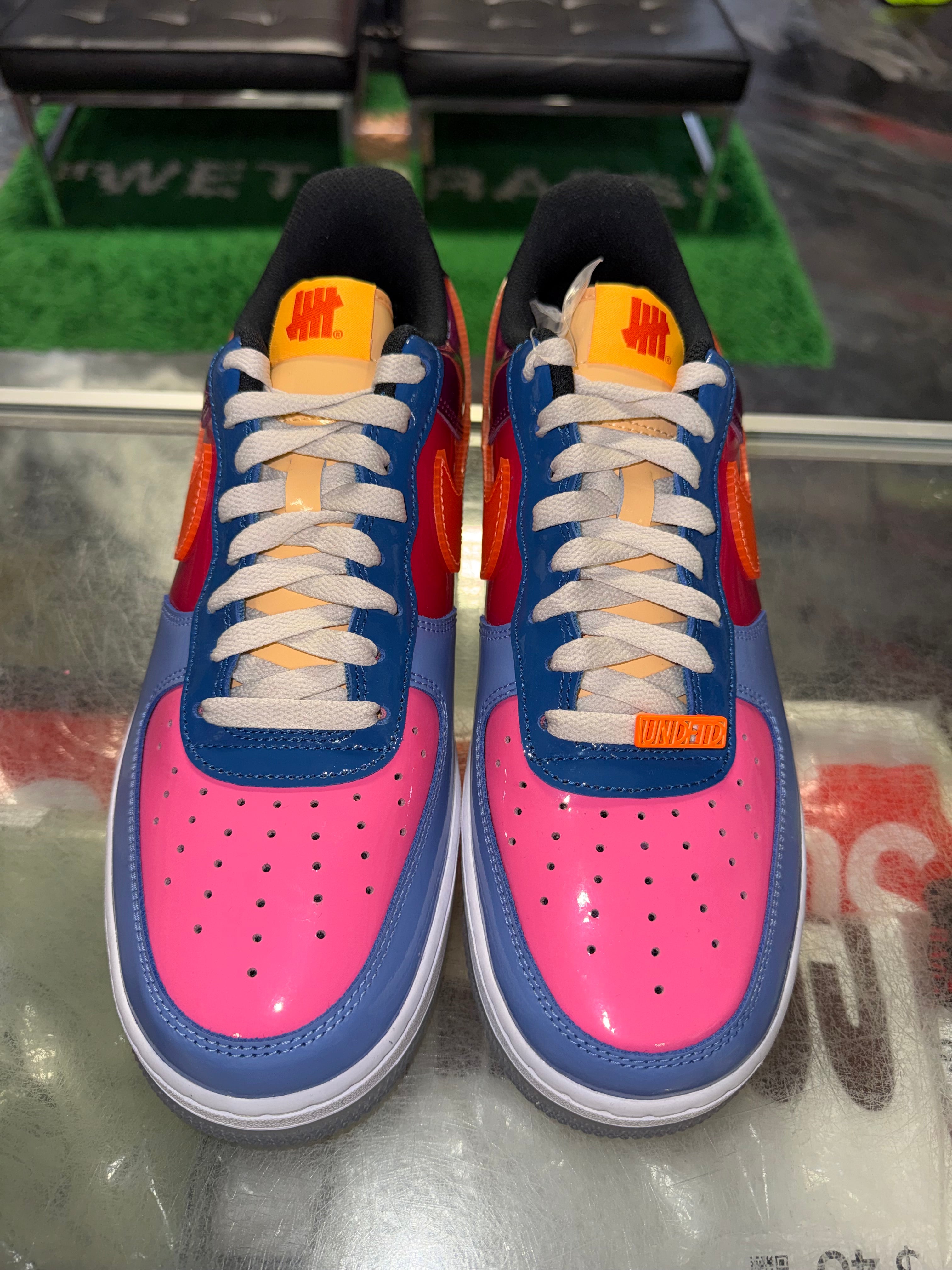 Size 10.5 Air Force 1 Undefeated "Multi Patent Total Orange" Brand New