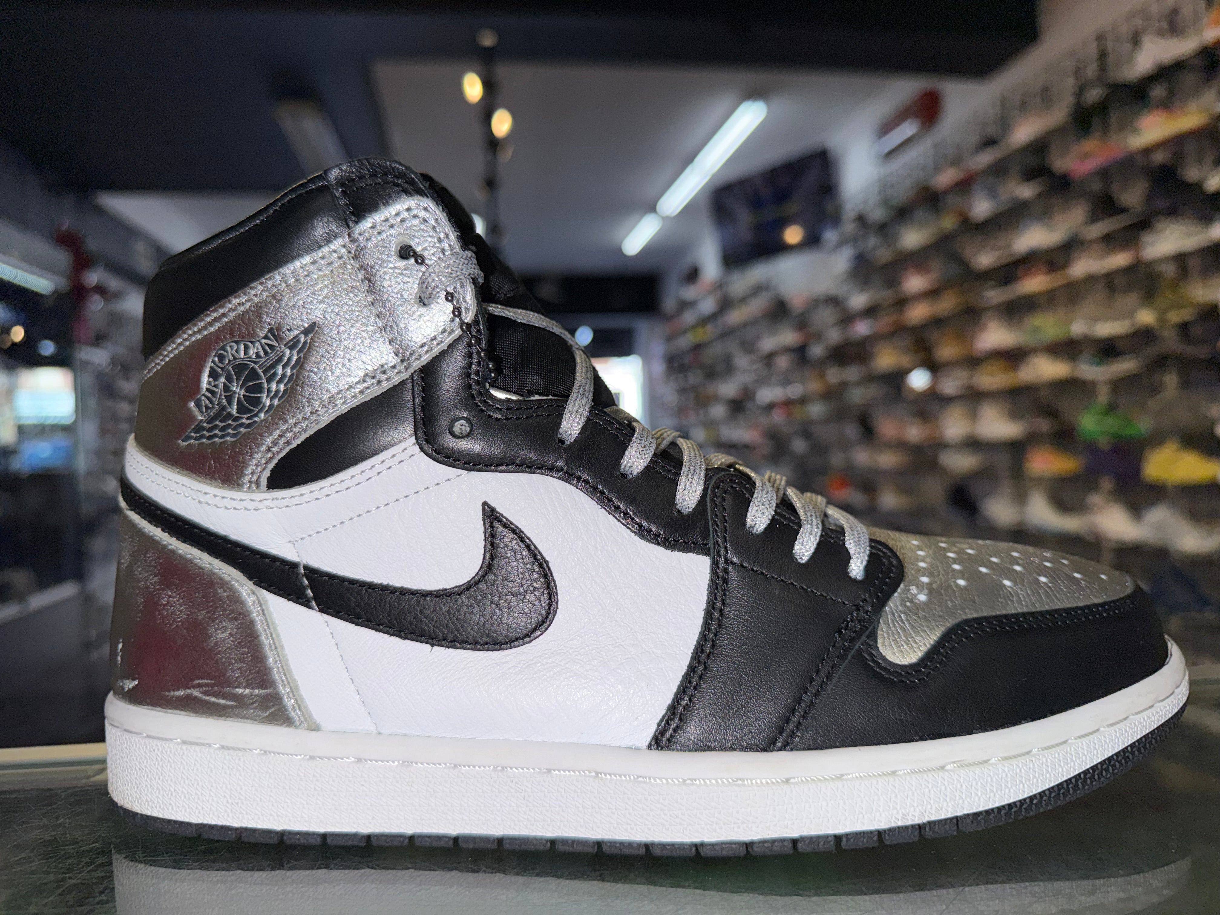 Size 9.5 (11W) Air Jordan 1 "Silver Toe"