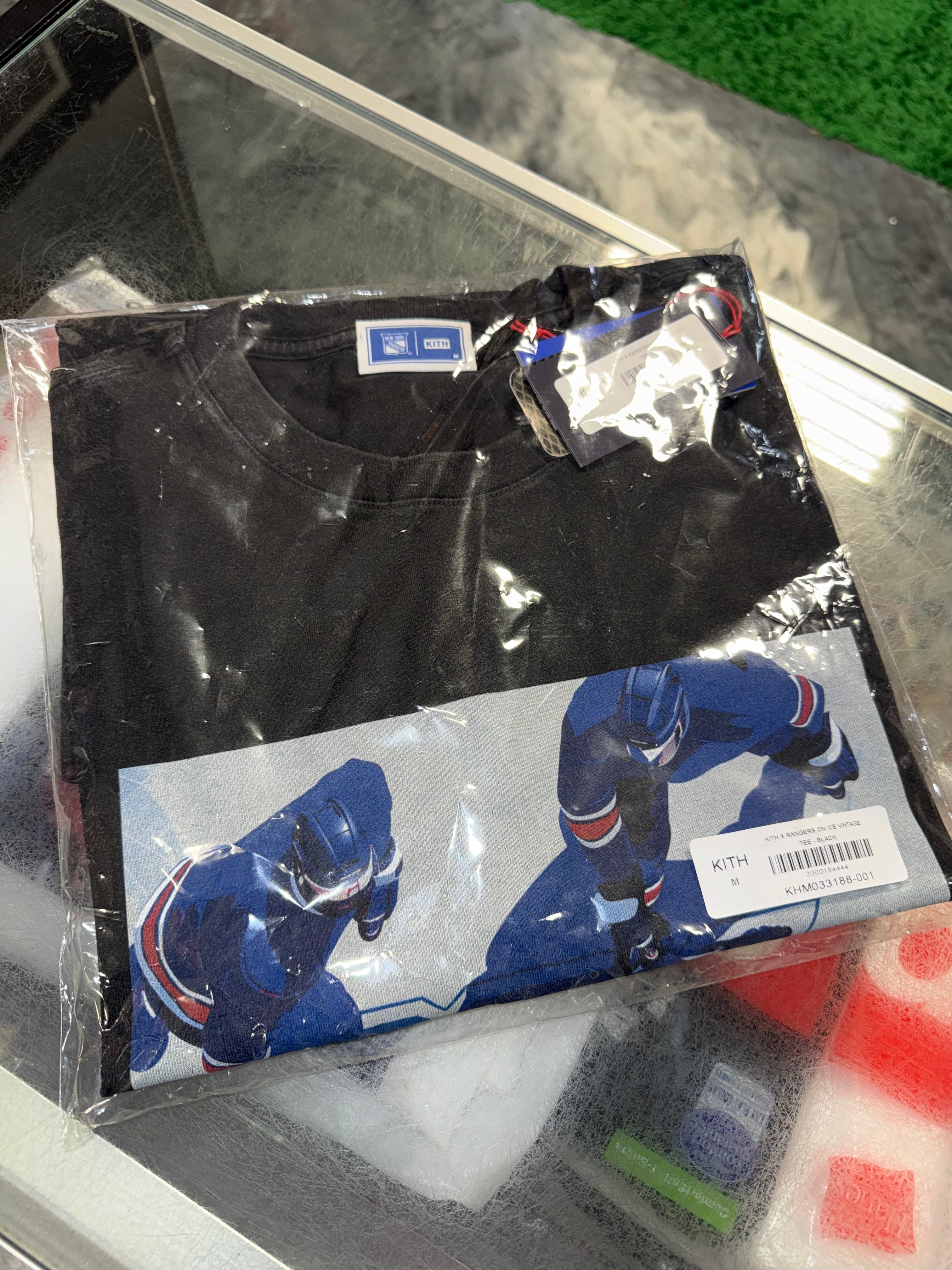 Size M Kith x New York Rangers On Ice Tee “Black” Brand New