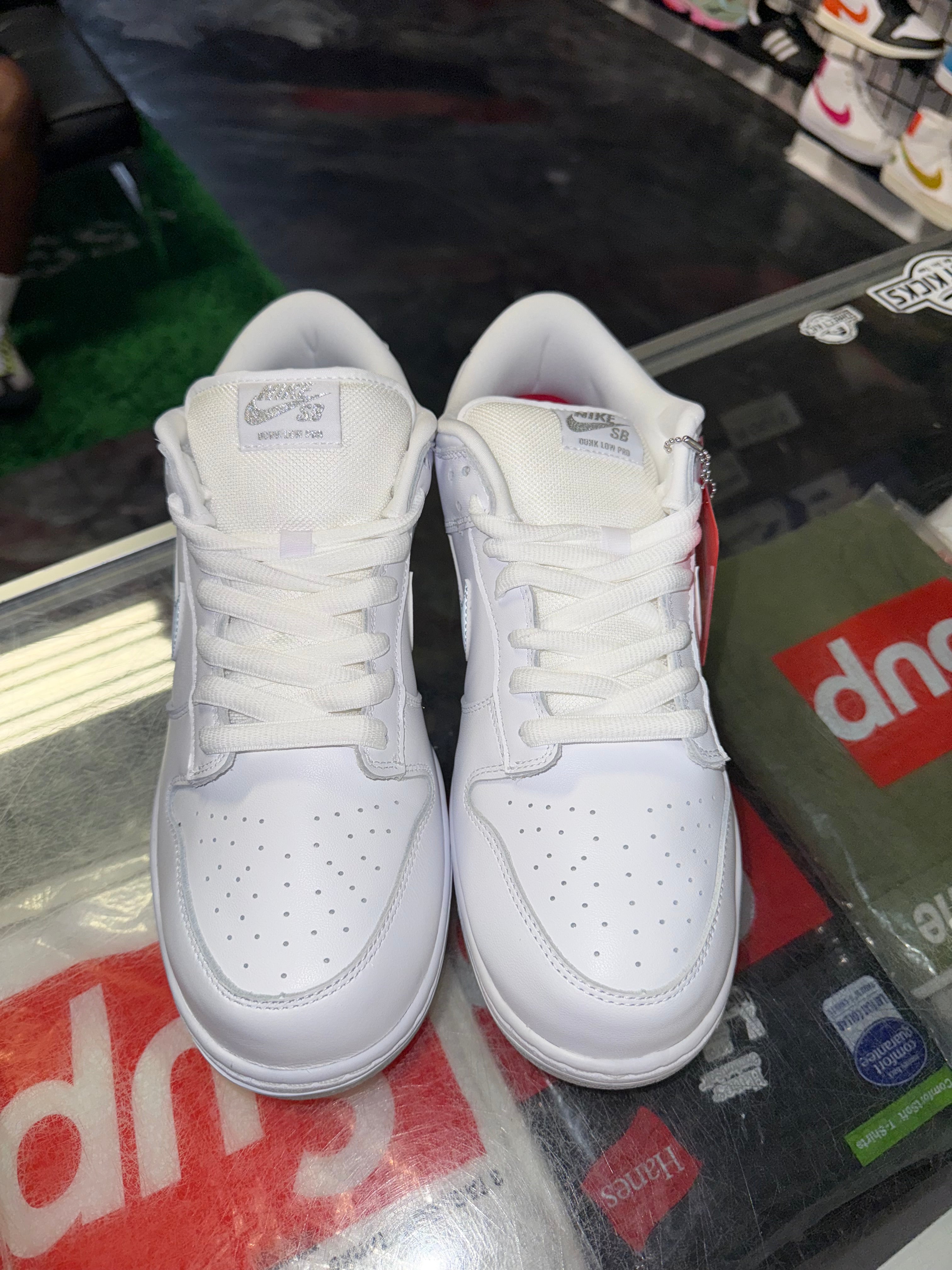 Size 12 Dunk Low SB Supreme 94 “Metallic Silver” Brand New