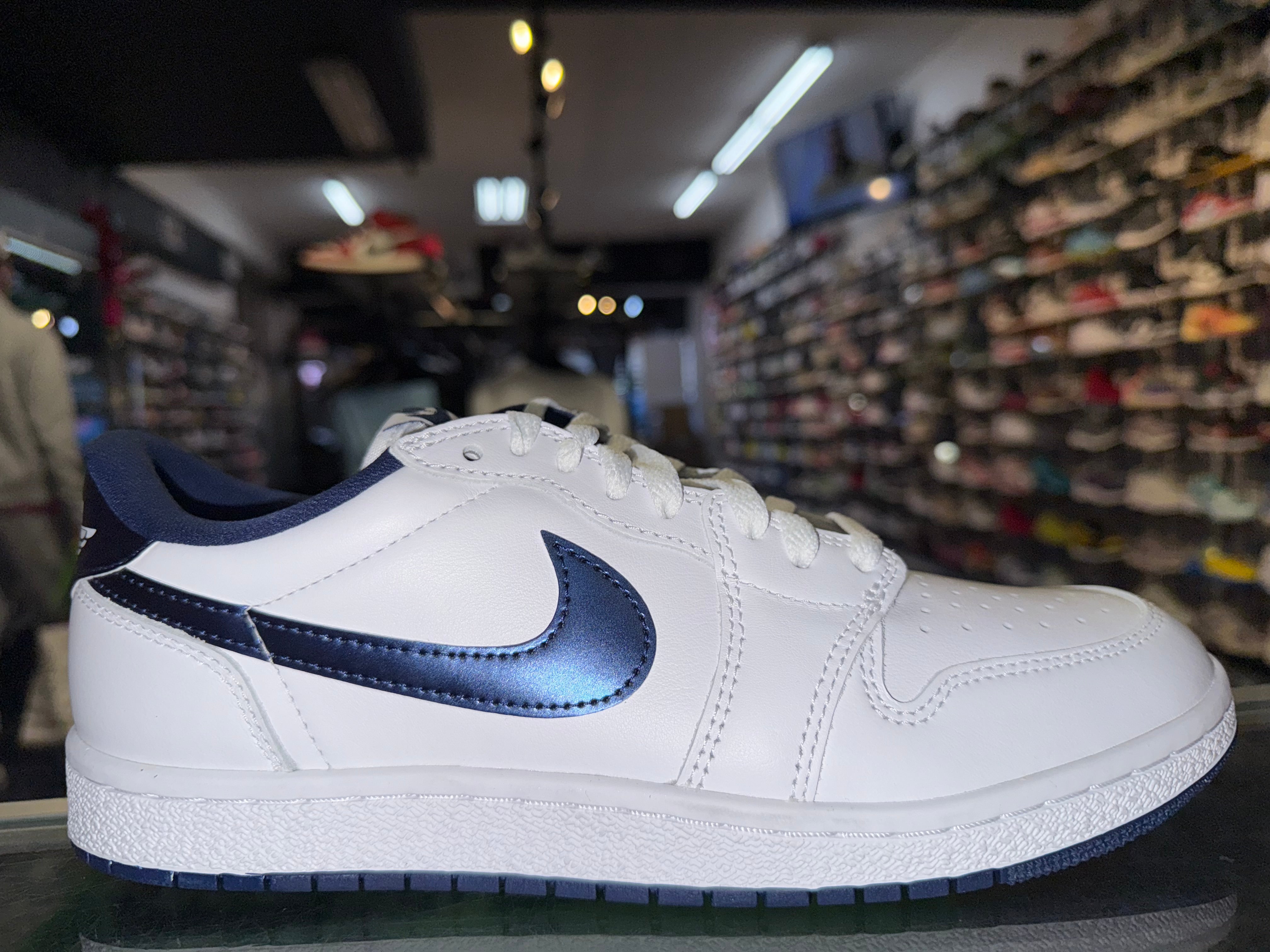 Size 9 Air Jordan 1 Low '85 "Metallic Blue" Brand New