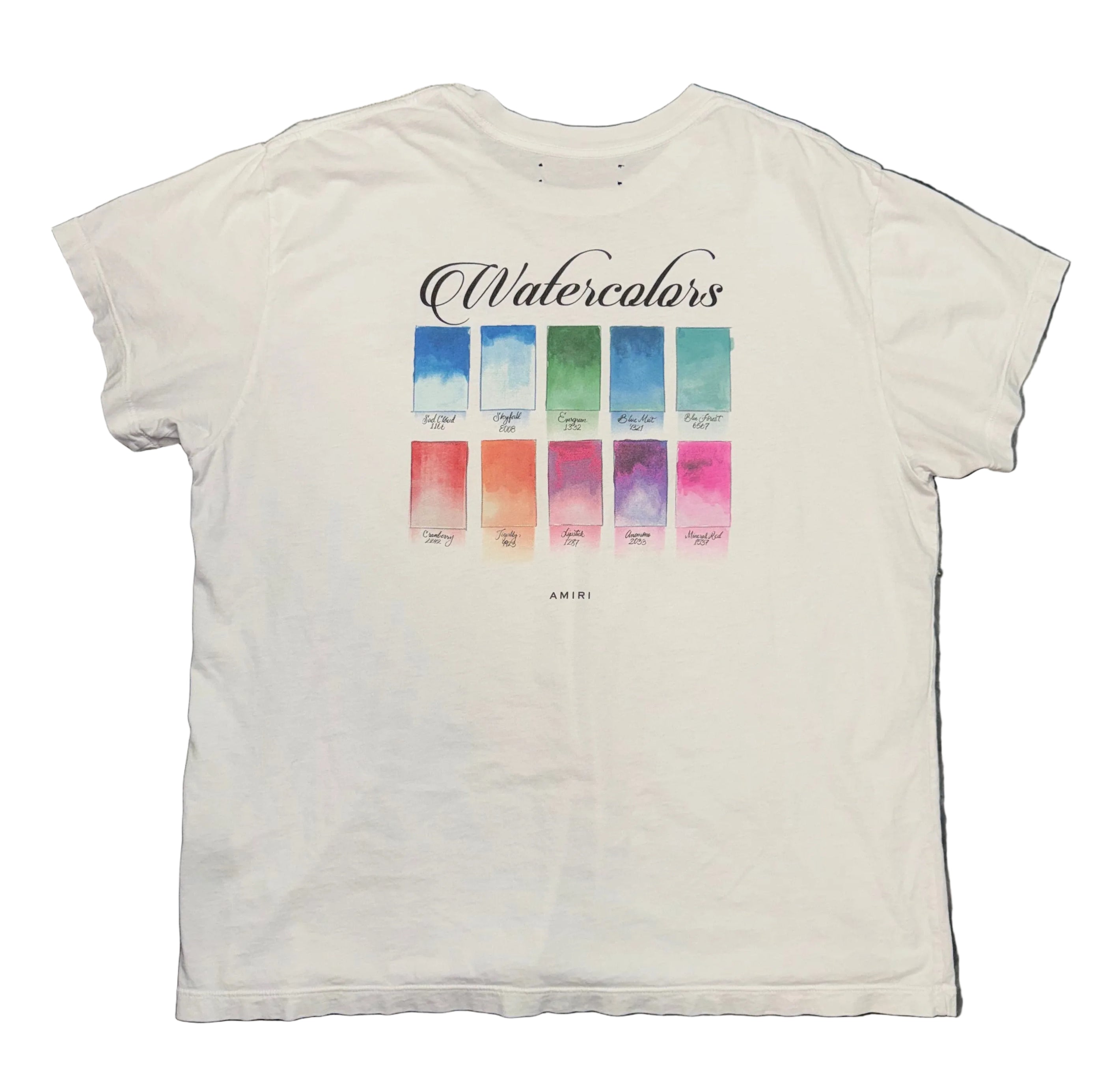 Size L Amiri Watercolors Tee “White”