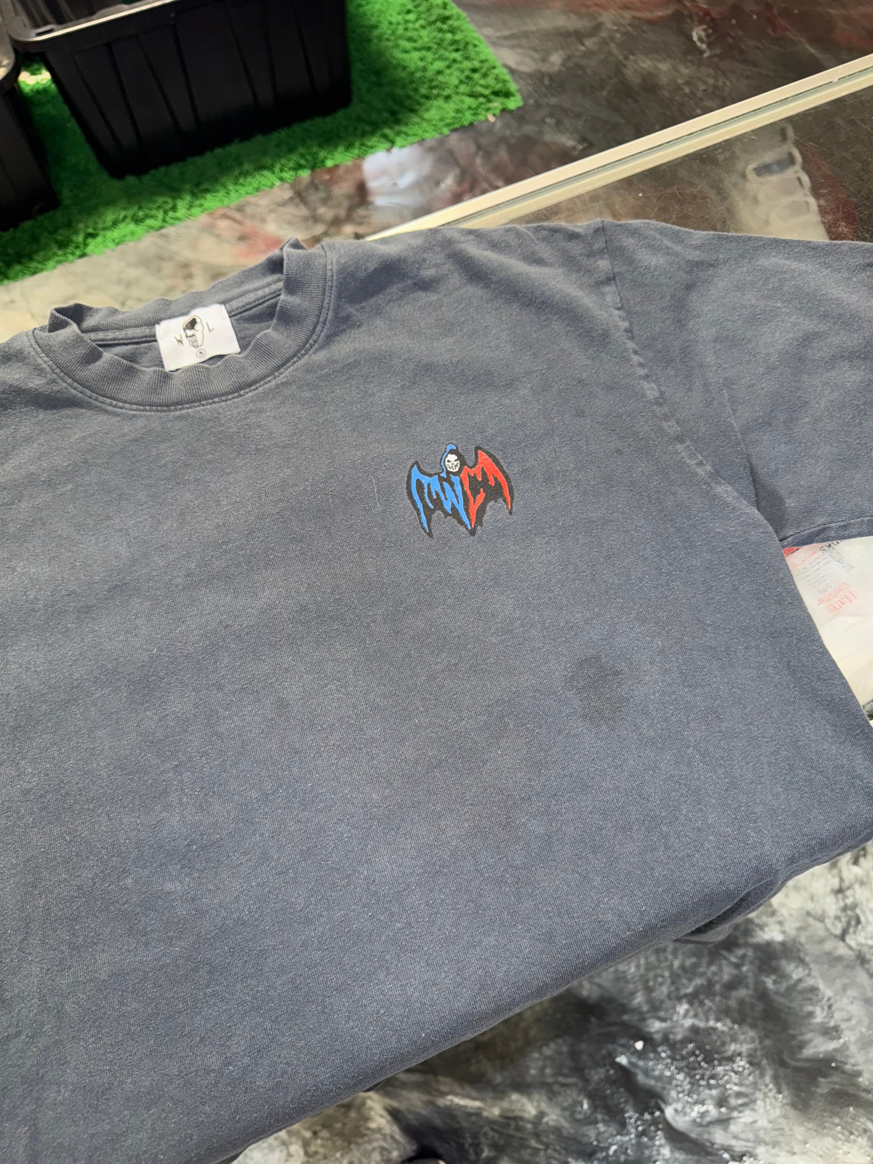 Size M Warren Lotas Huge Reaper Tee “Ash Blue”